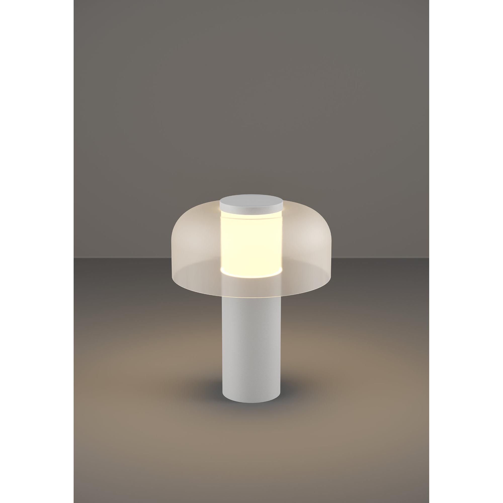 Lampe de sol extérieure en pvc blanc PONENTE led intégrée 2,25W