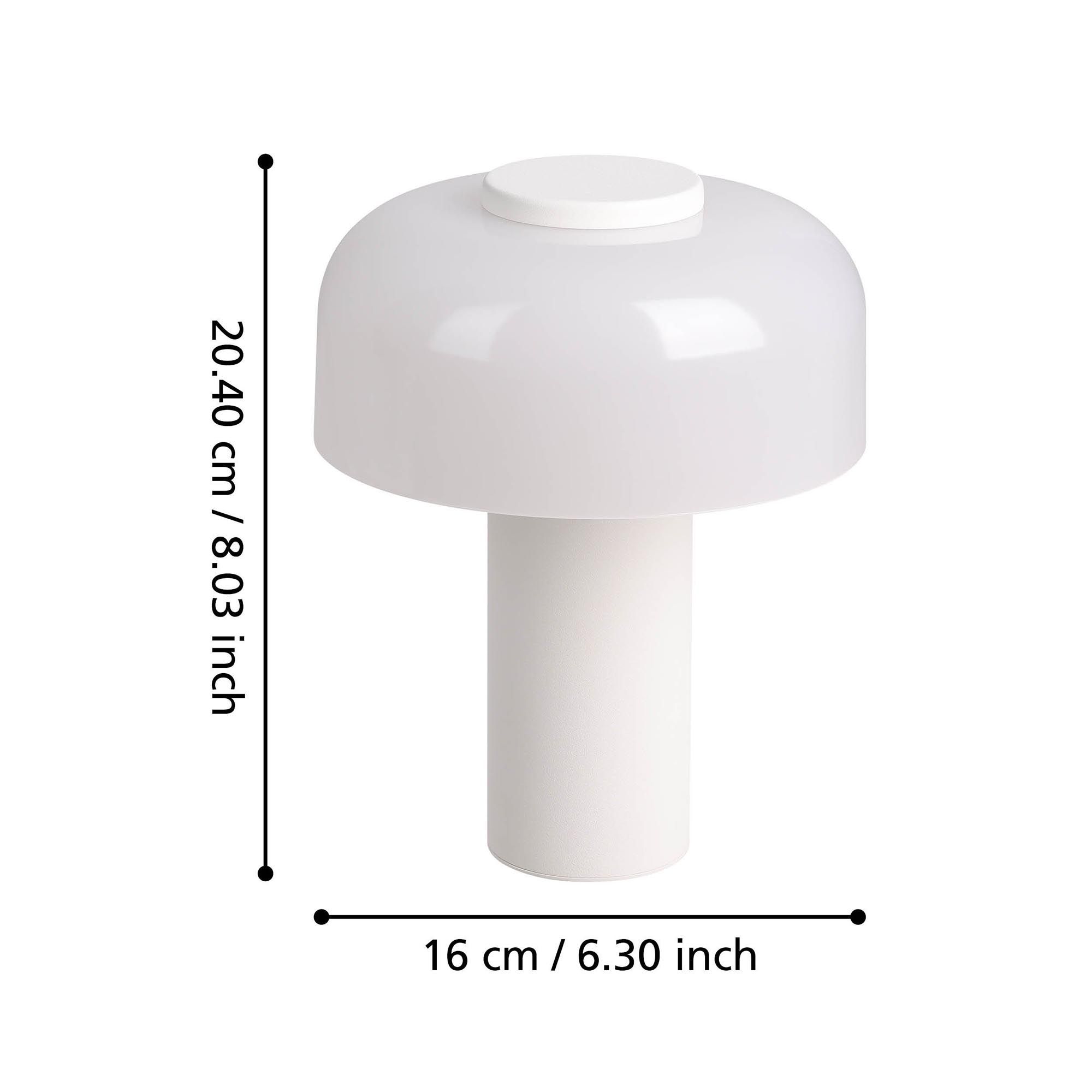 Lampe de sol extérieure en pvc blanc PONENTE led intégrée 2,25W