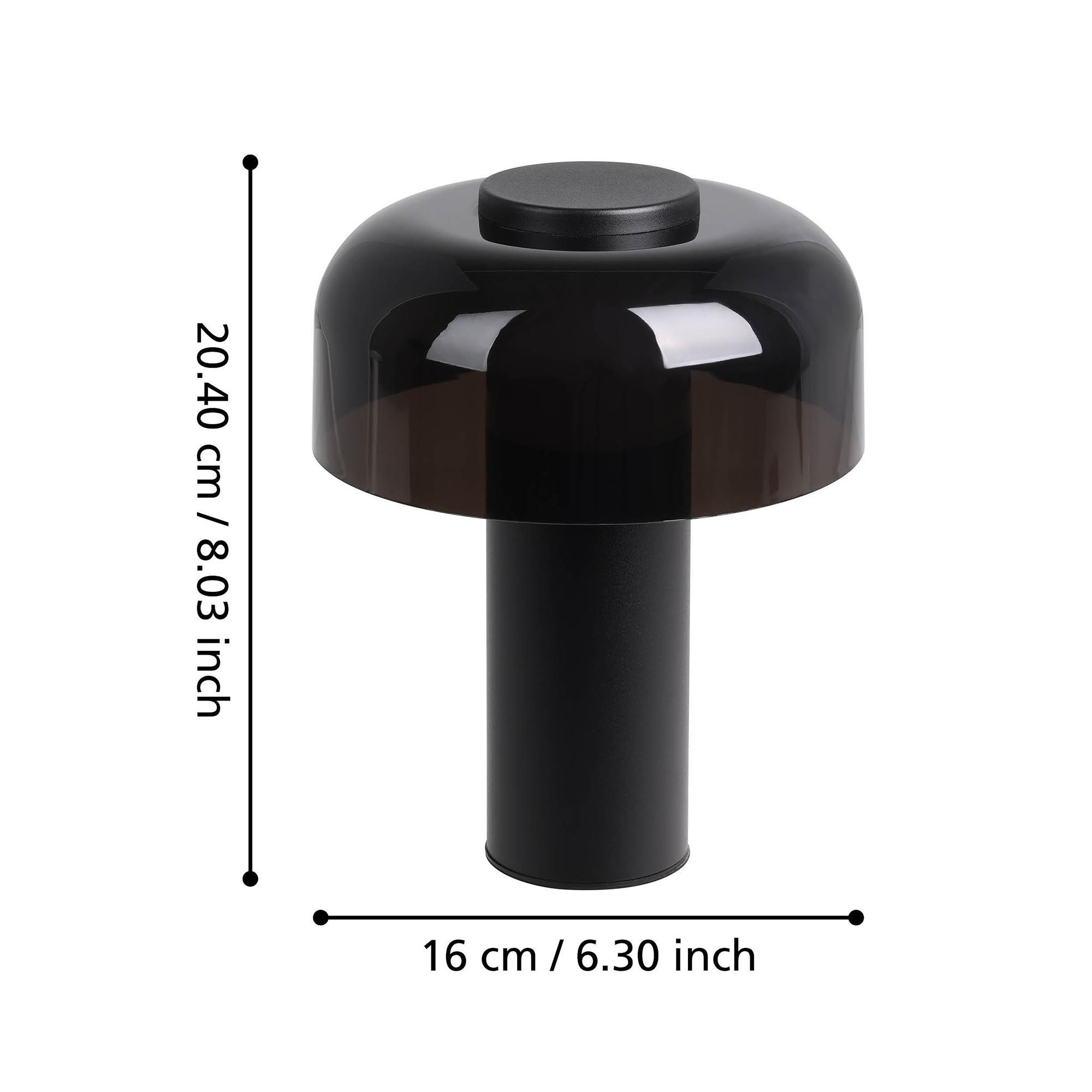 Lampe de sol extérieure e pvc noir PONENTE led intégrée 2,25W