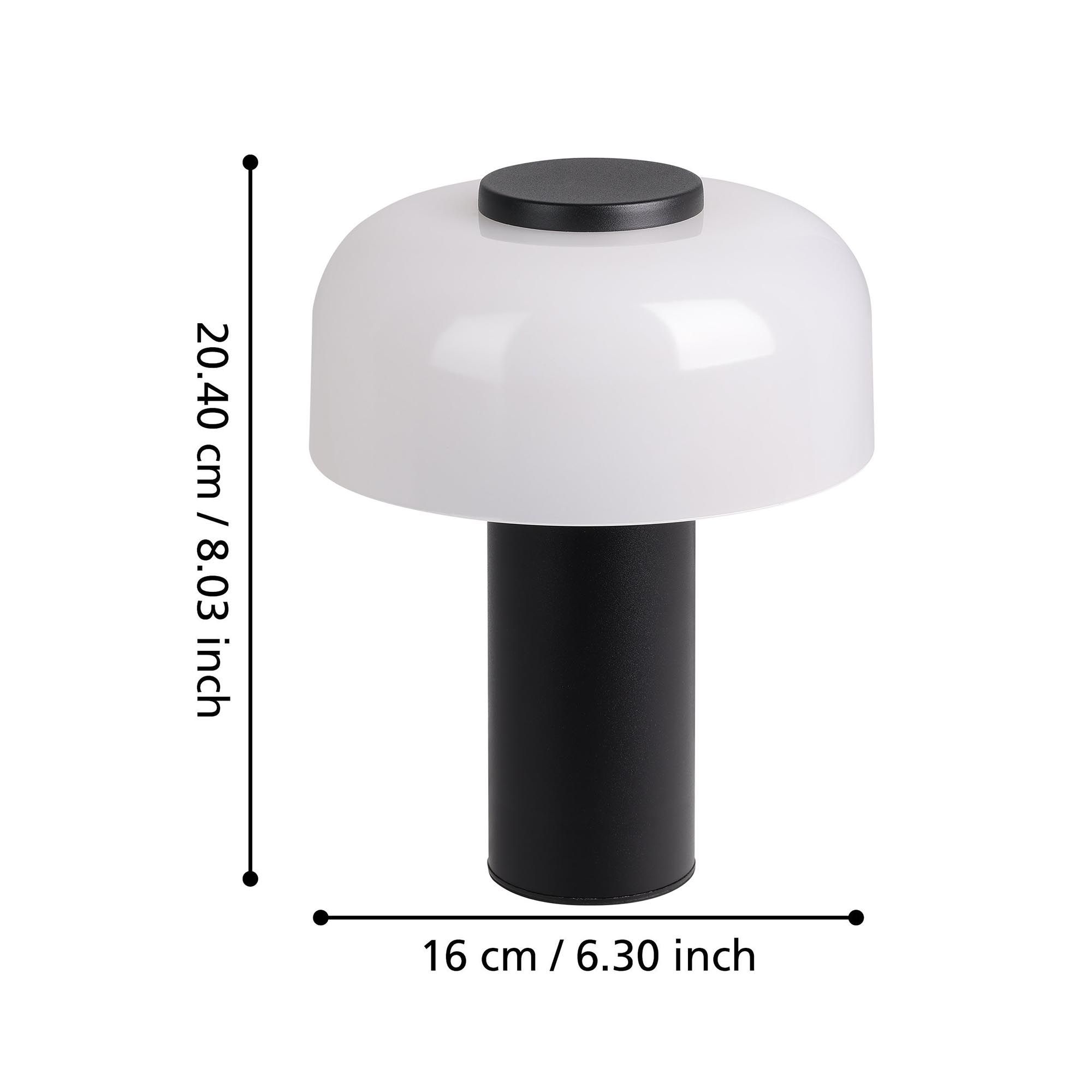 Lampe de sol extérieure en pvc noir et blanc PONENTE led intégrée 2,25W