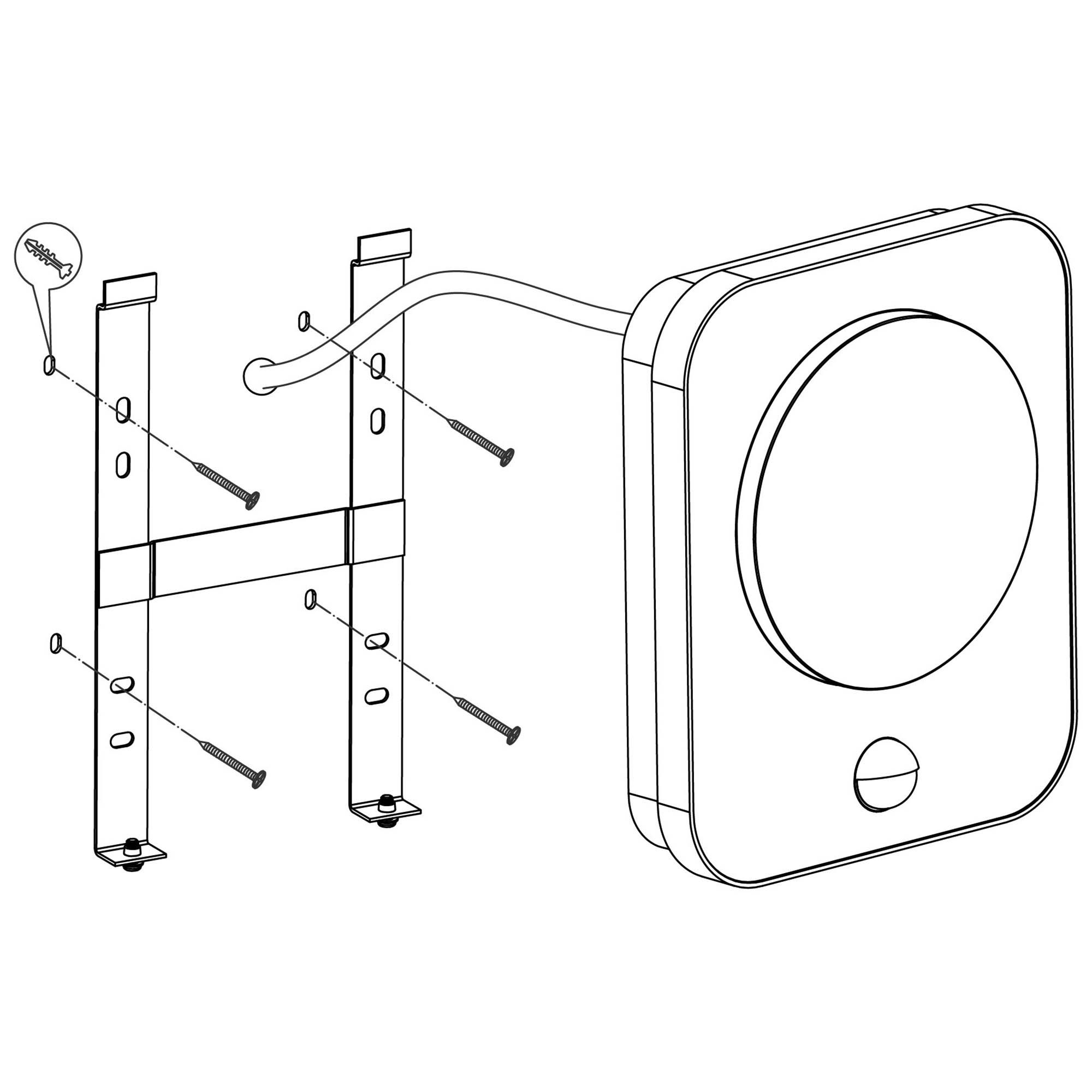 Applique extérieure aluminium noir MADRIZ LED INT 2X3,6W