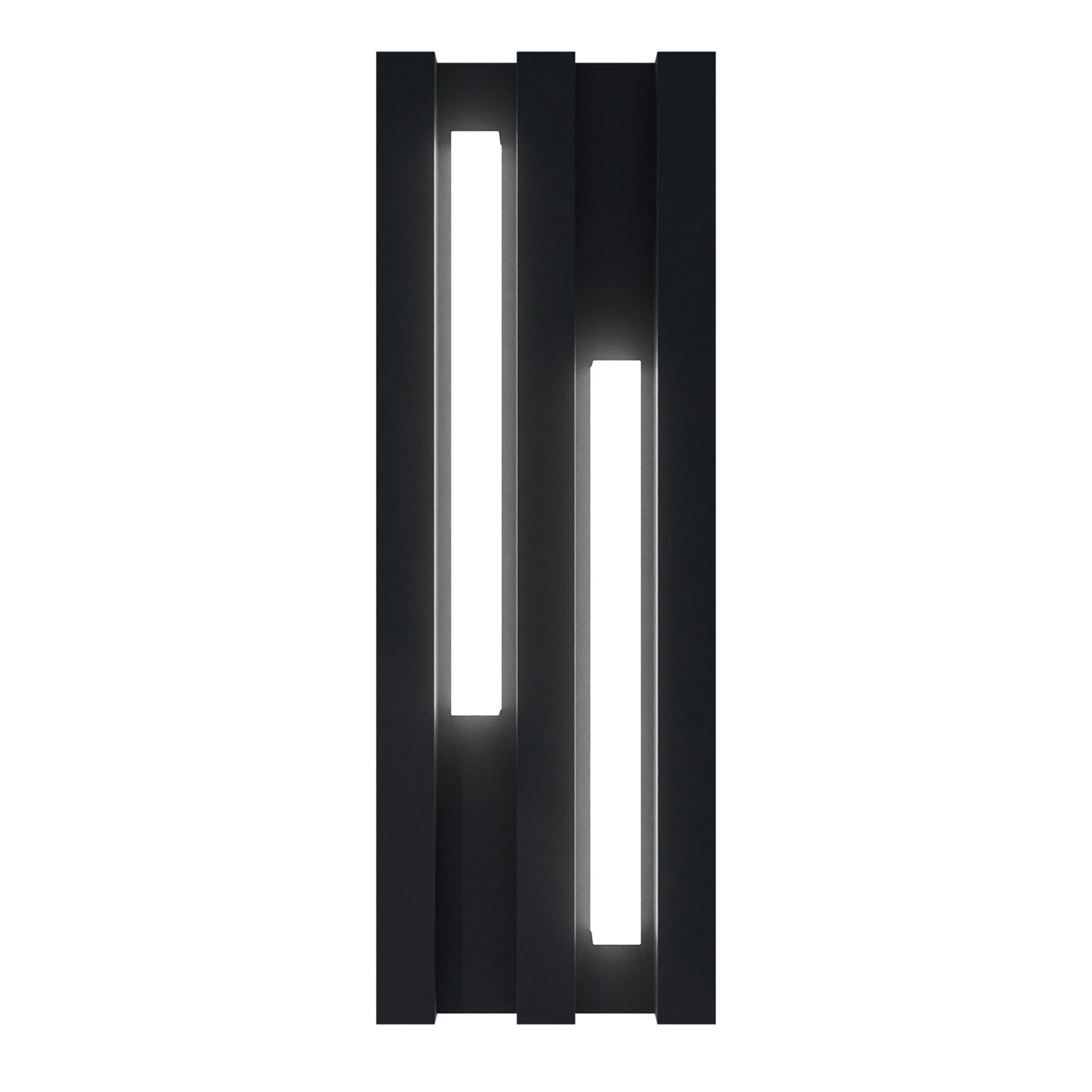 Applique extérieure en aluminium noir FANDINA led intégrée 2X4,2W