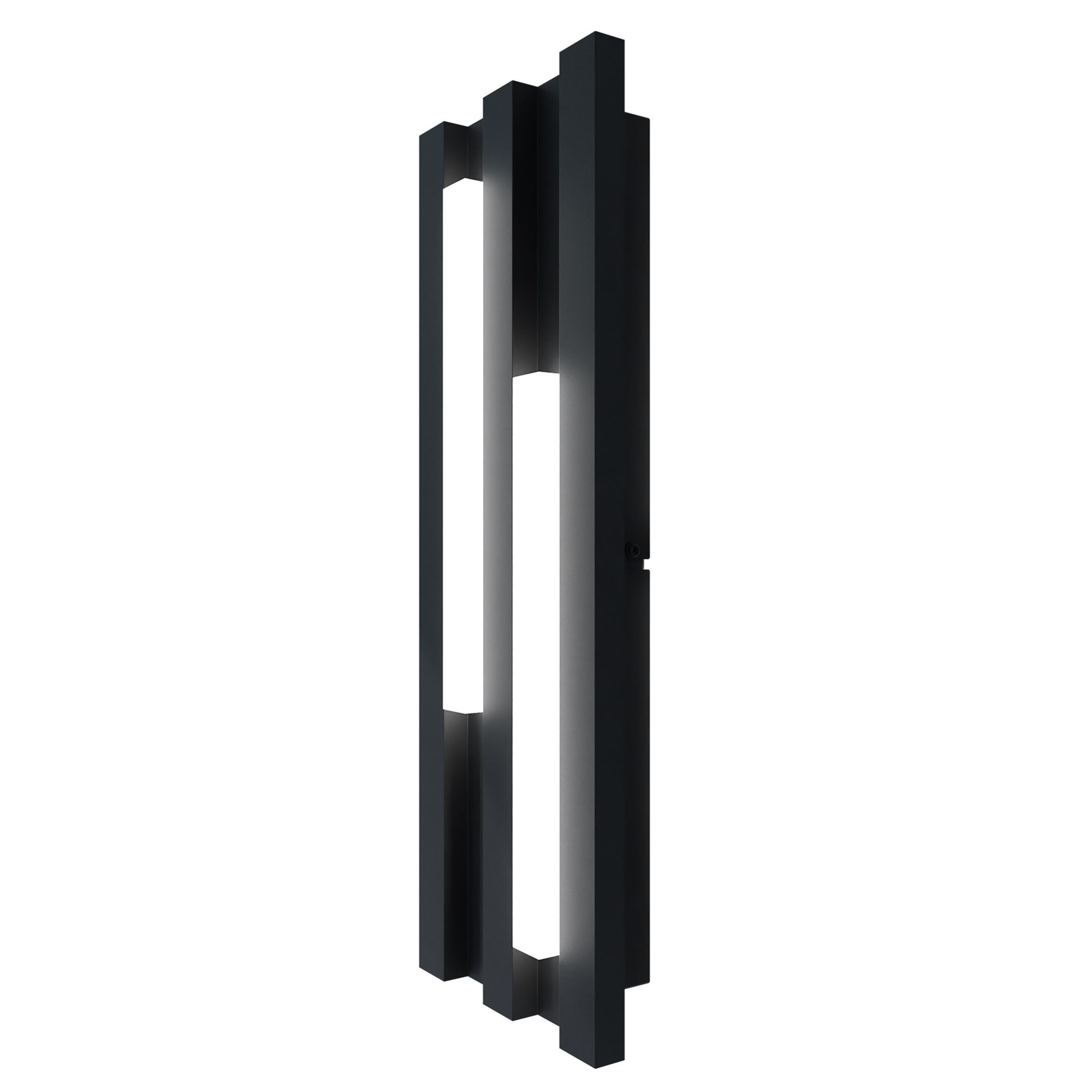 Applique extérieure en aluminium noir FANDINA led intégrée 2X4,2W