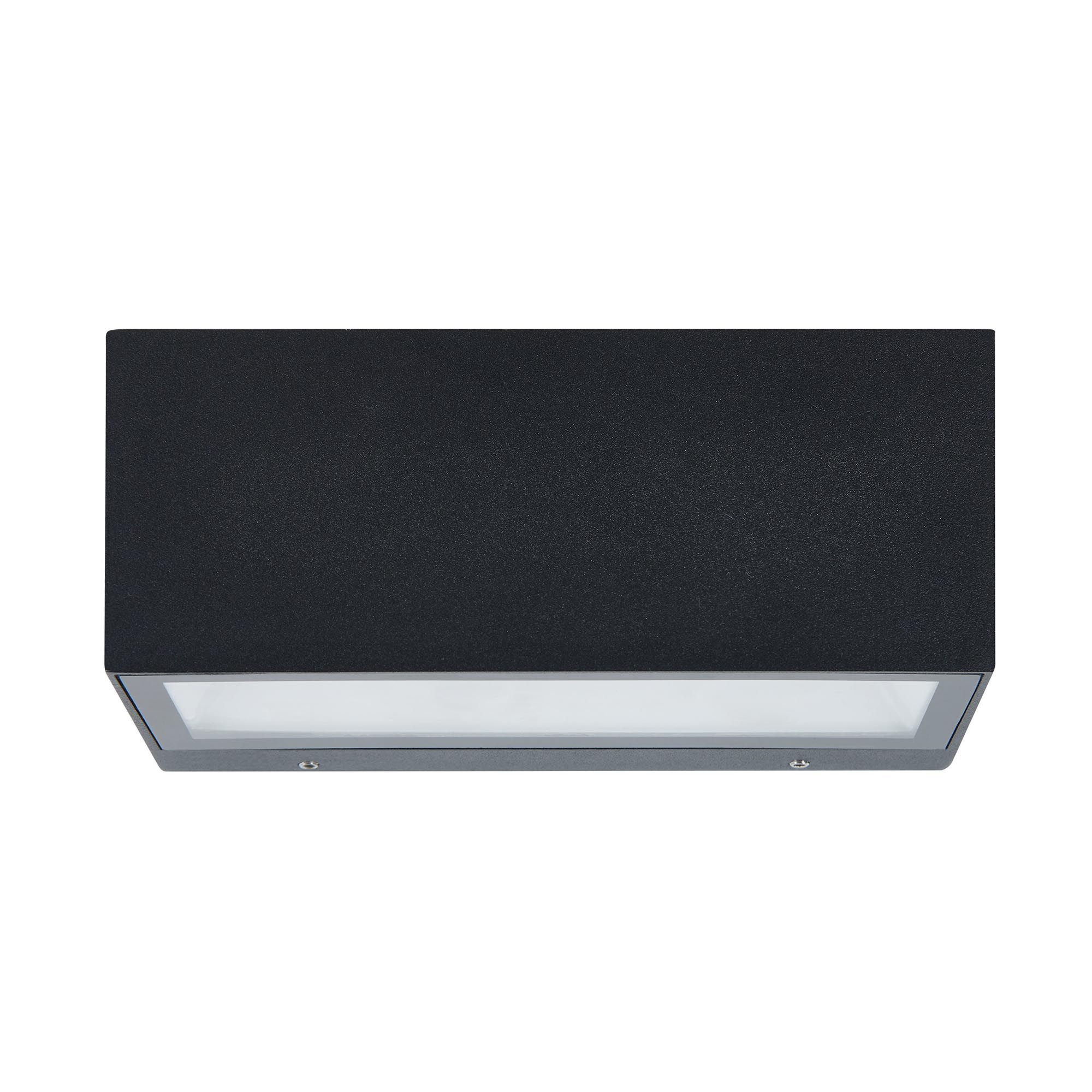 Applique extérieure aluminium noir SPONGANO LED INT 2X5W