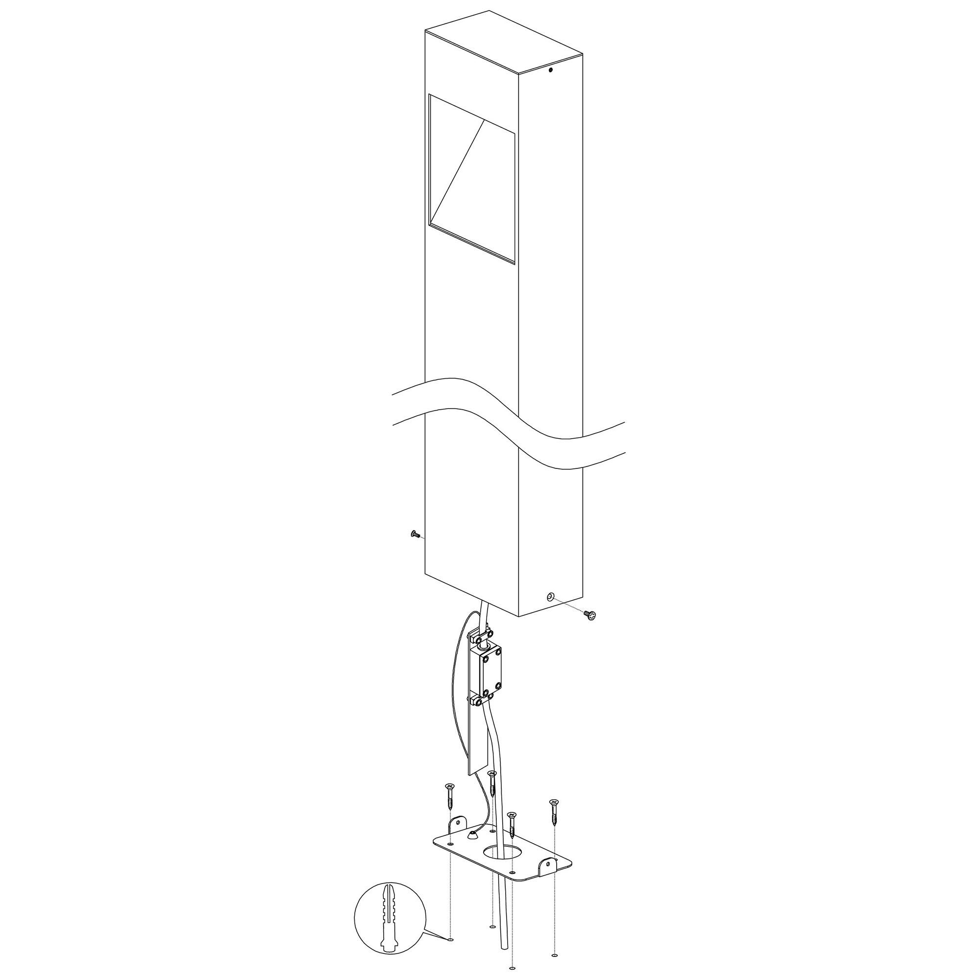 Lampadaire extérieur métal noir MANFRIA LED INT 1X10W