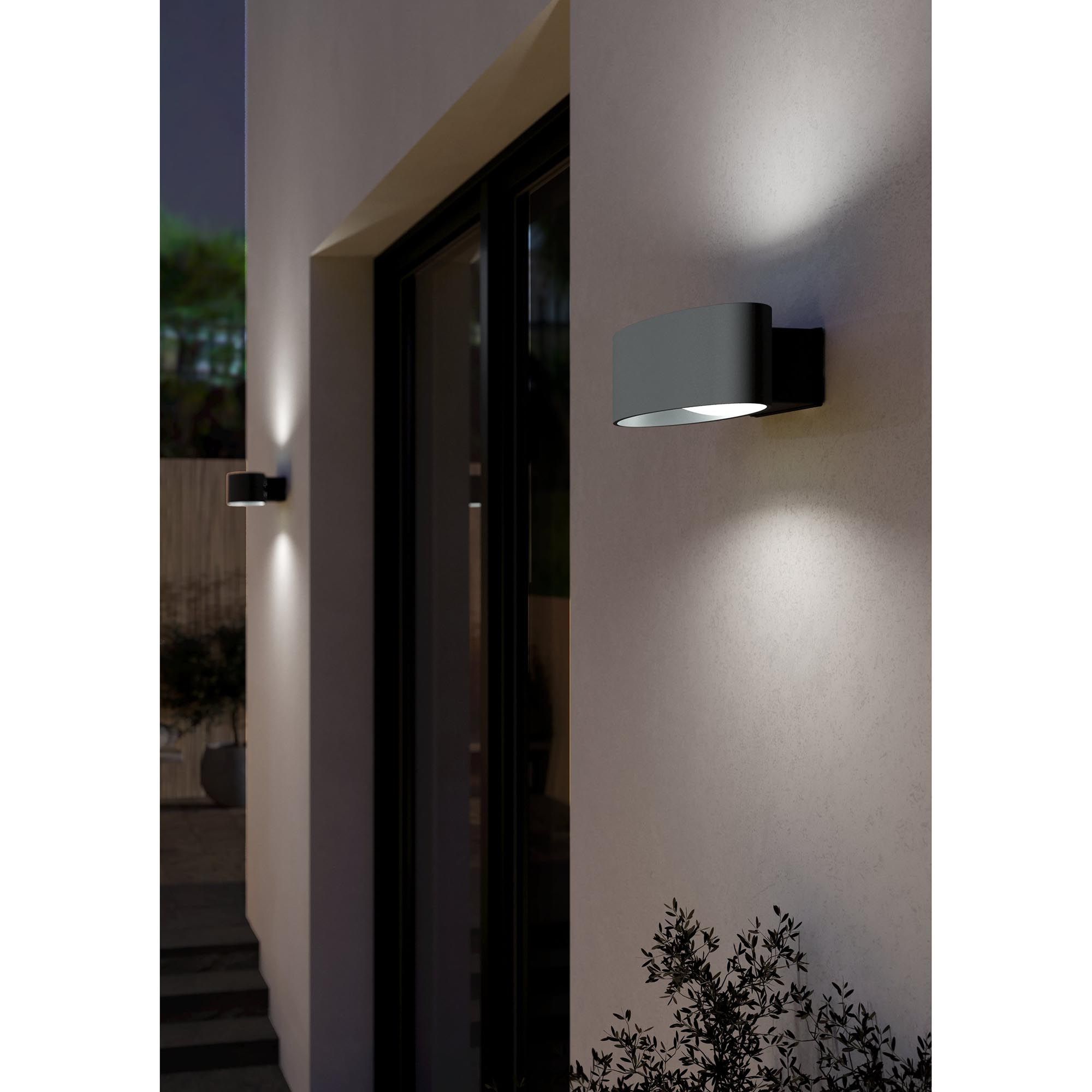 Applique extérieure en aluminium anthracite CHINOA led intégrée 10W