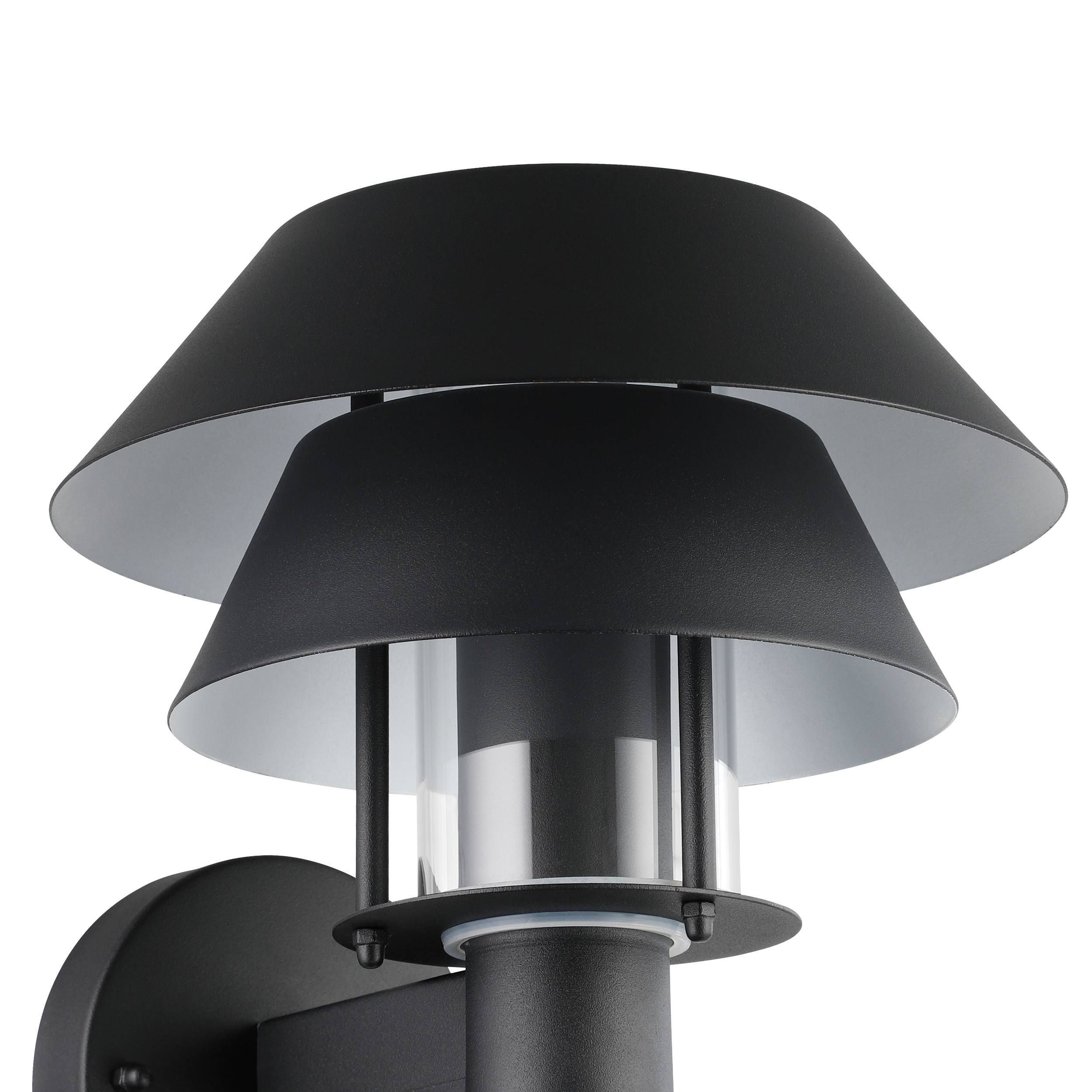 Applique extérieure en métal noir CHIAPPERA E27 40W