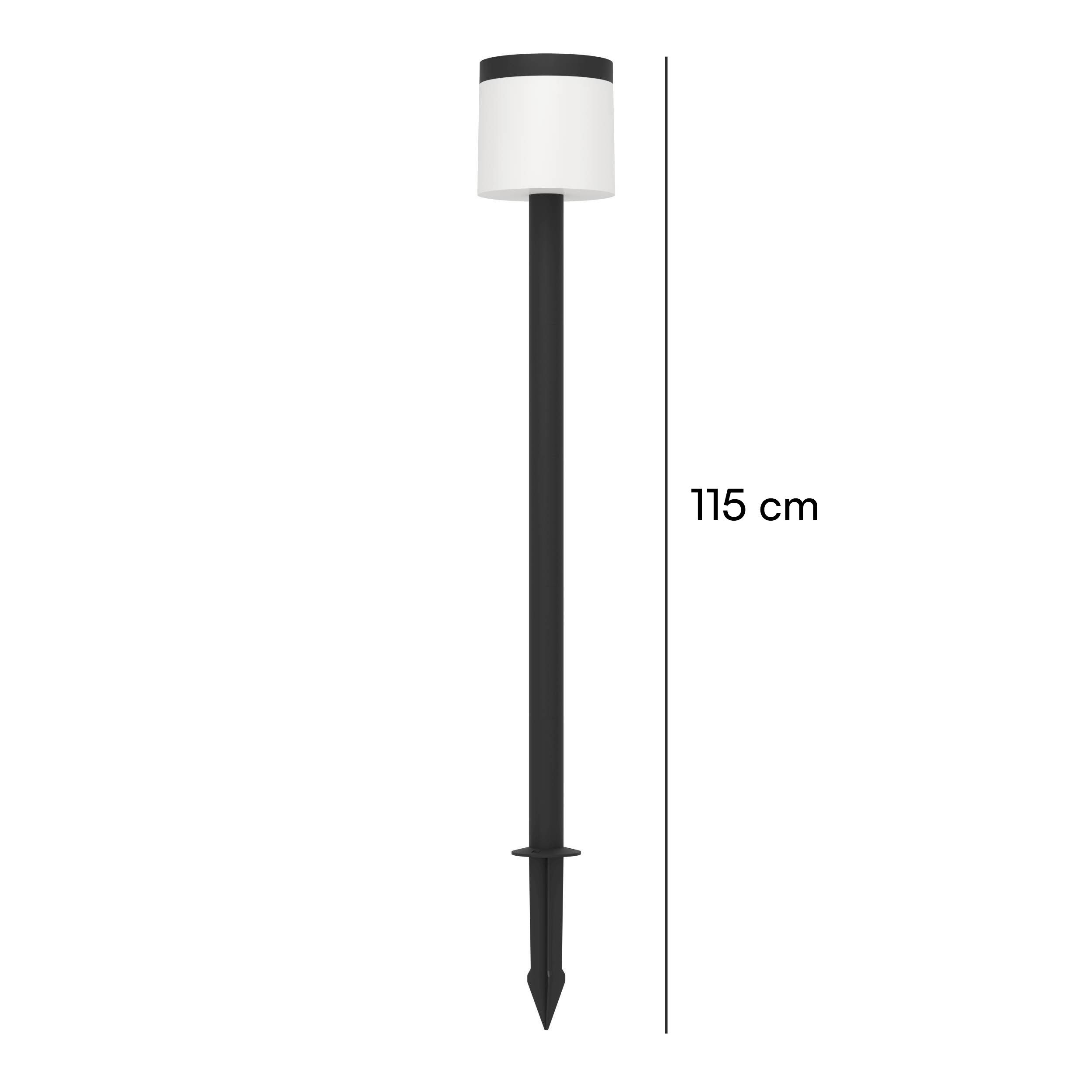 Potelet extérieur à piquer en plastique noir et blanc PANTETE H115 cm led intégrée 7,5W