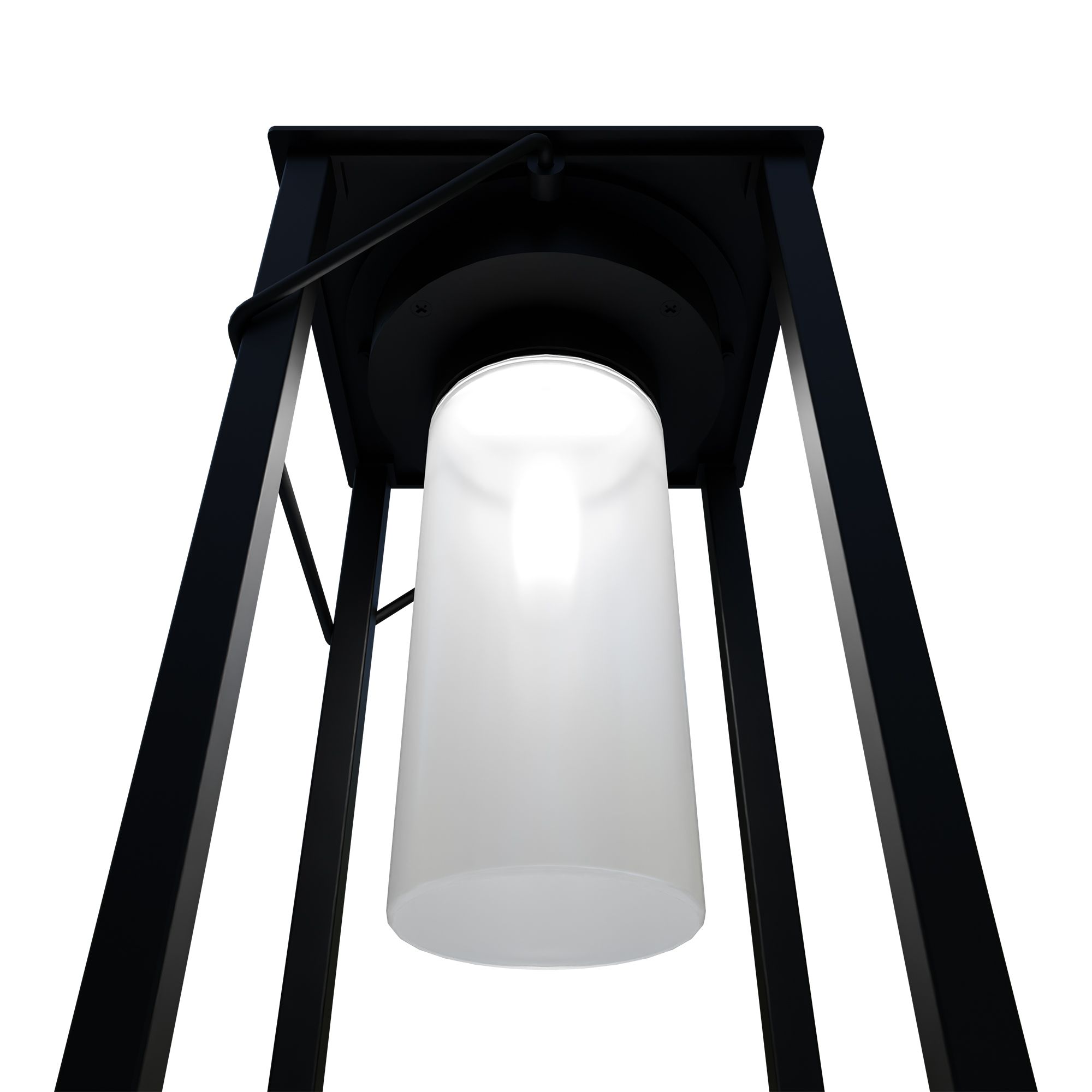 Lampe de table extérieure en plastique noir USIGNI led intégrée 2,5W