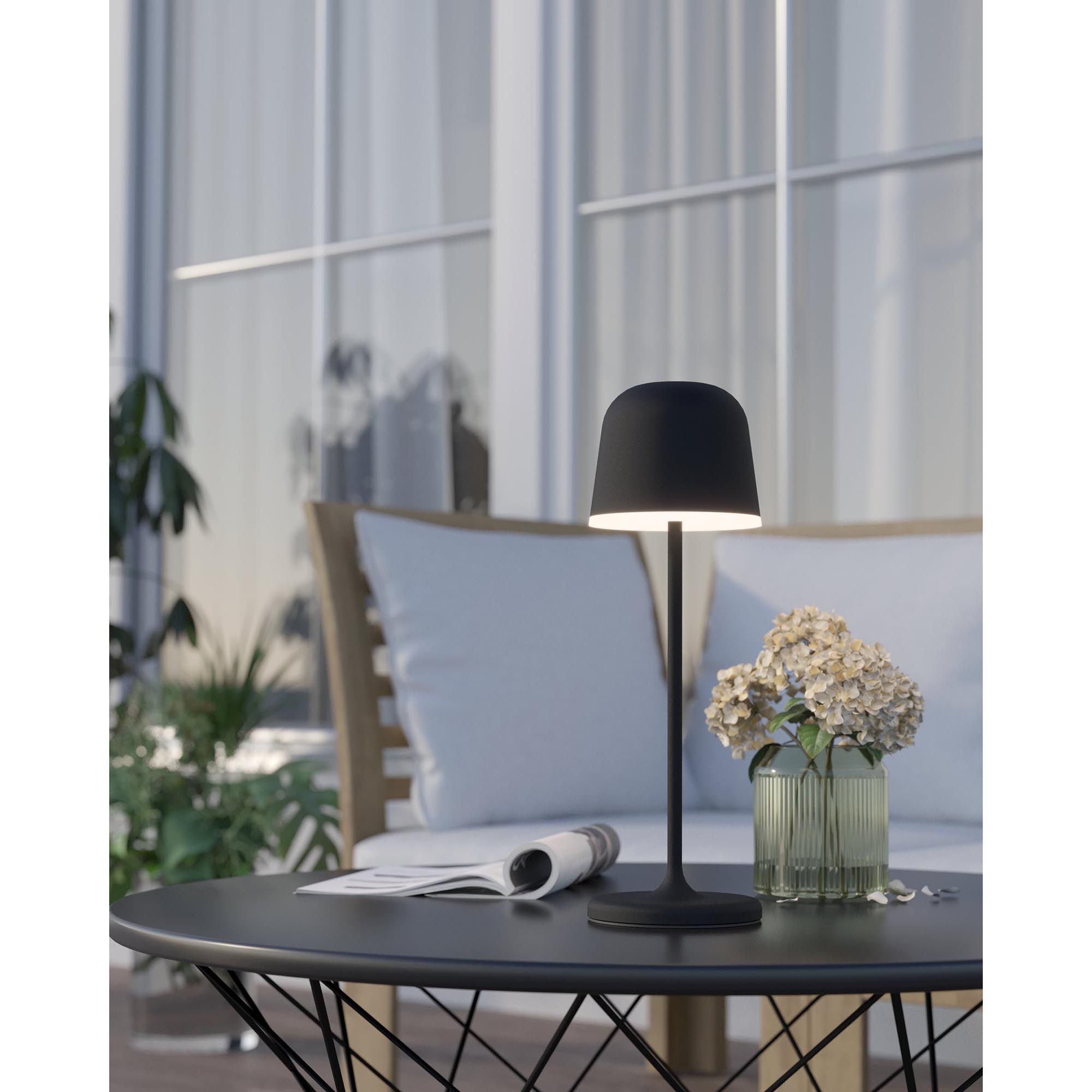 Lampe de sol extérieure en métal noir MANNERA led intégrée 2,2W