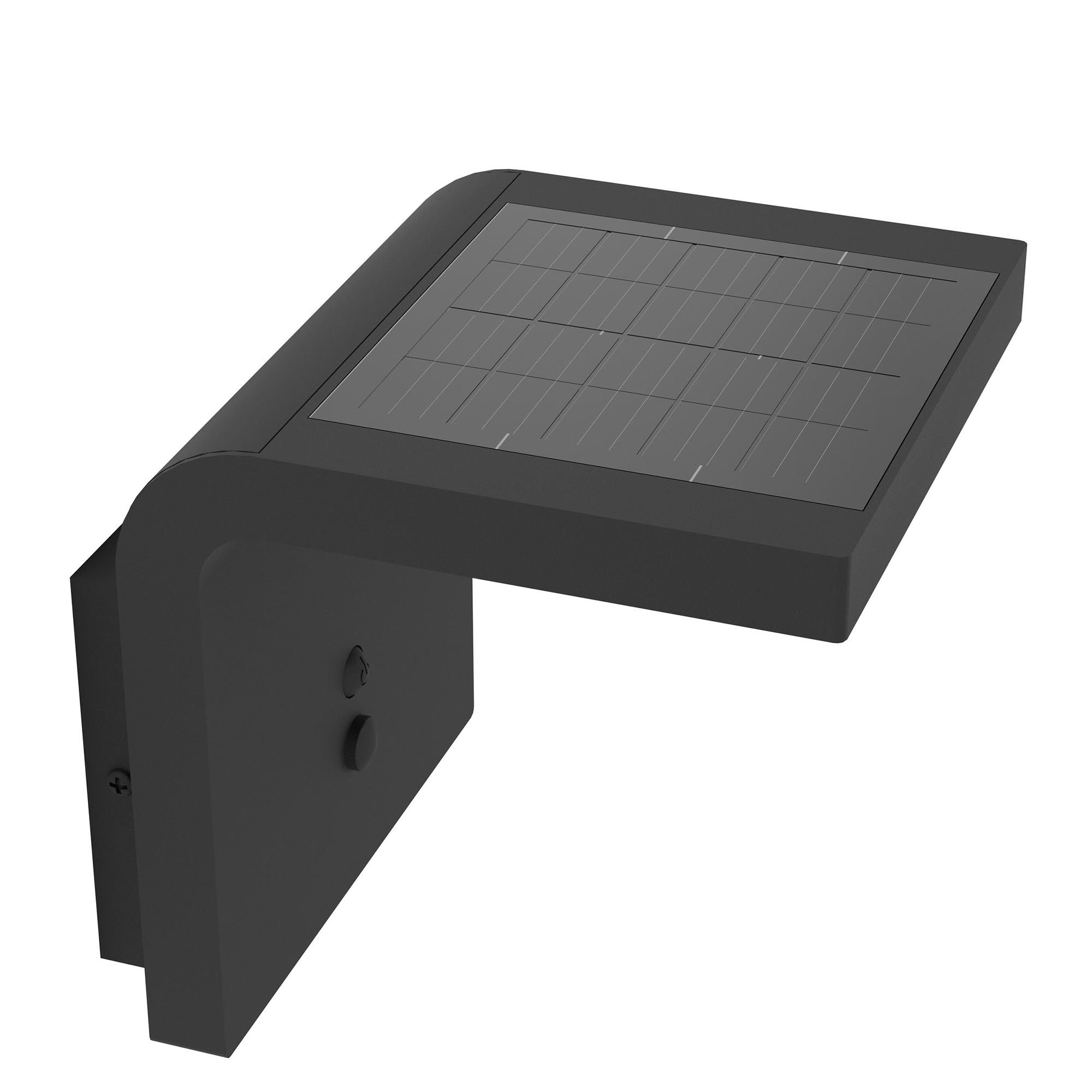 Applique solaire extérieure en plastique noir SPIANTE led intégrée 6W