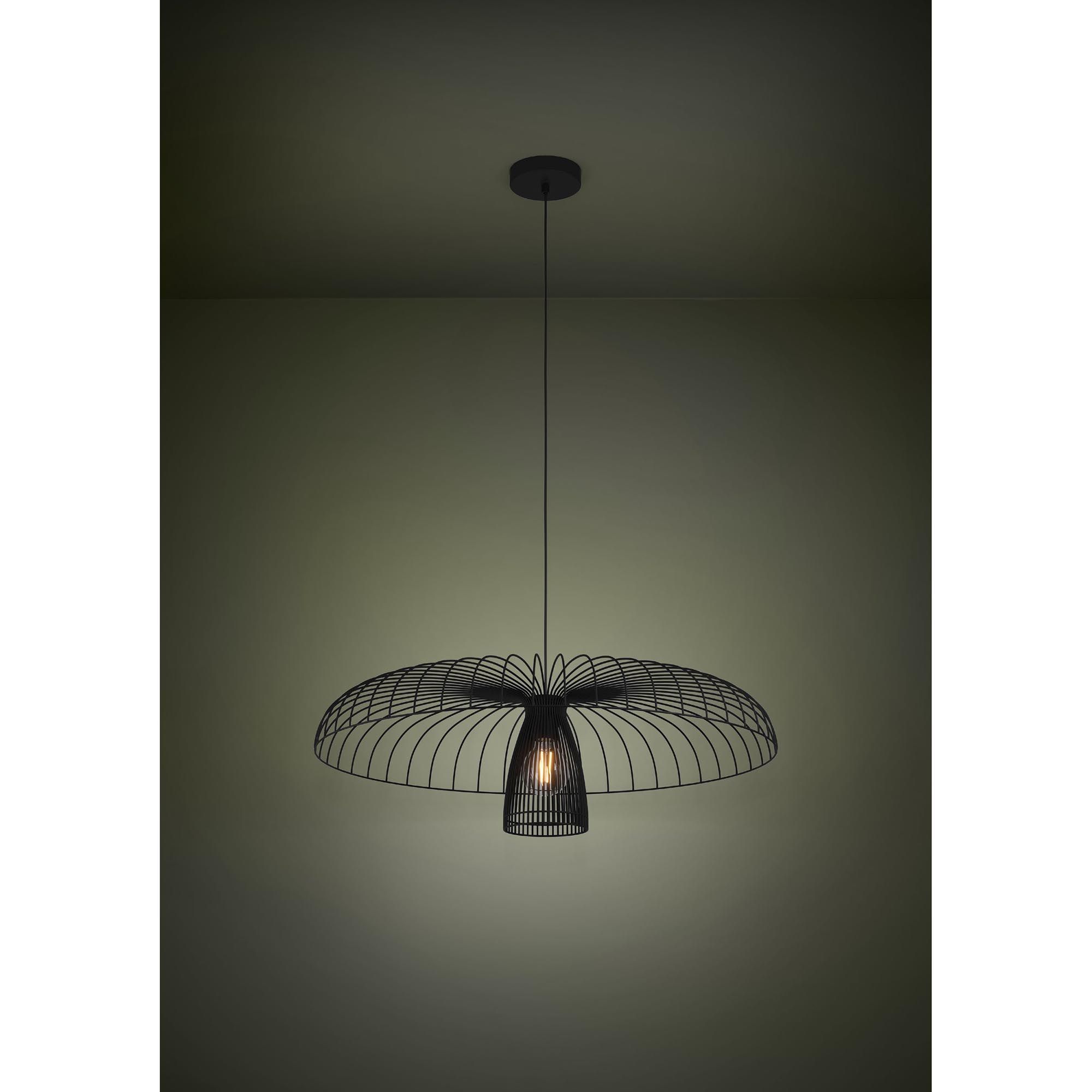 Suspension métal noir CHAMPERICO E27 1X60W