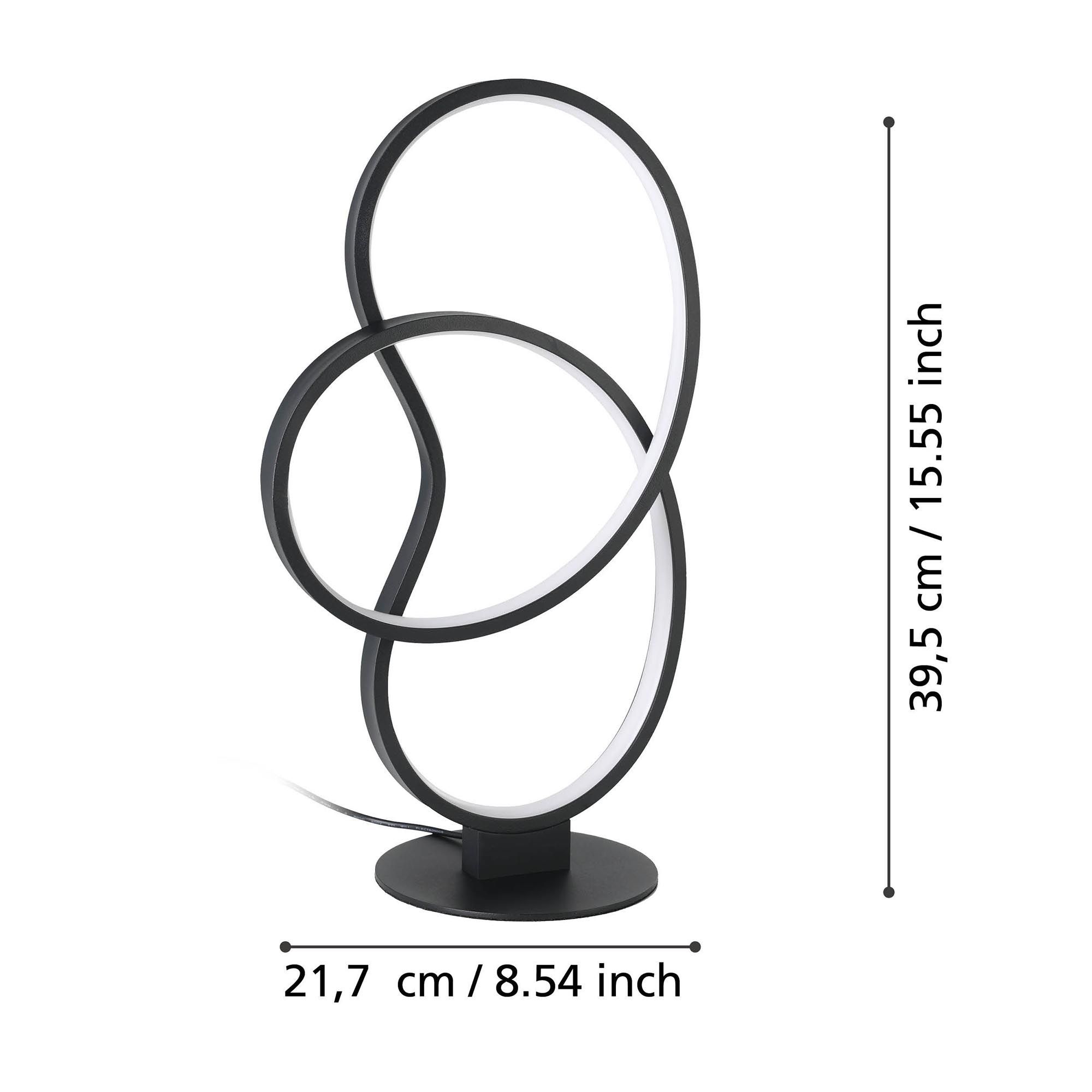 Lampe de table en métal noir GIANELLA led intégrée 4,5W