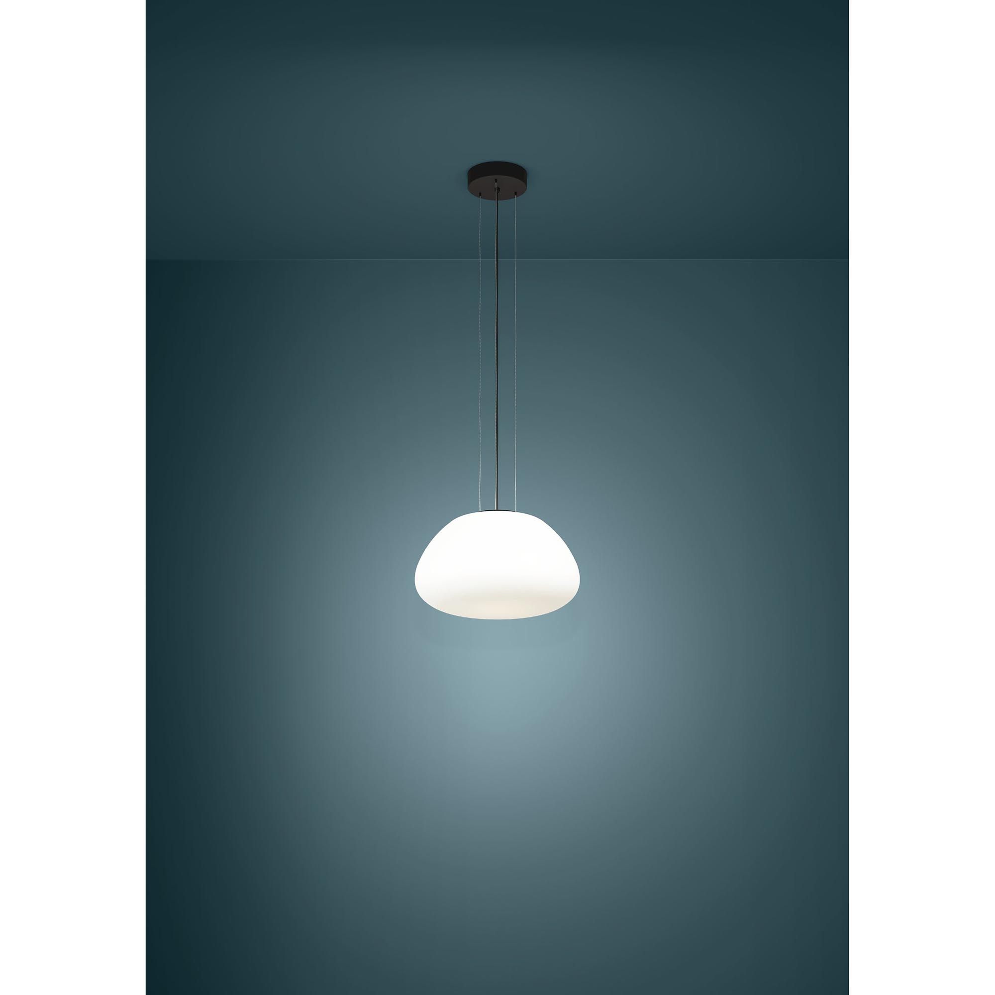 Suspension en verre opale BALMES E27 40W