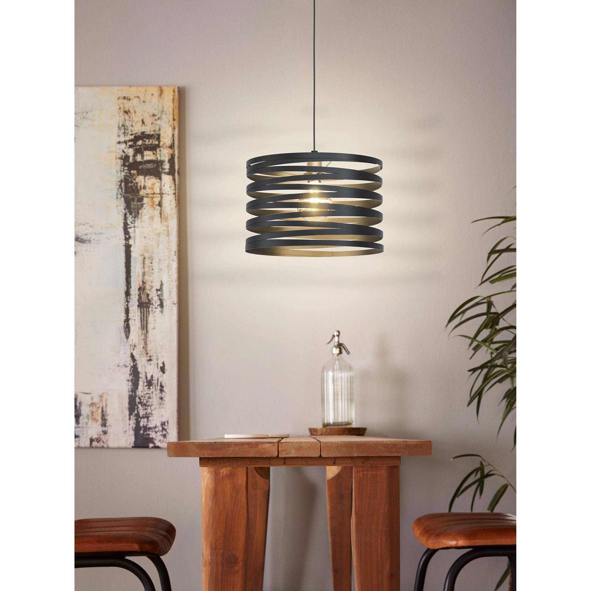 Suspension métal noir  CREMELLA E27 1X40W