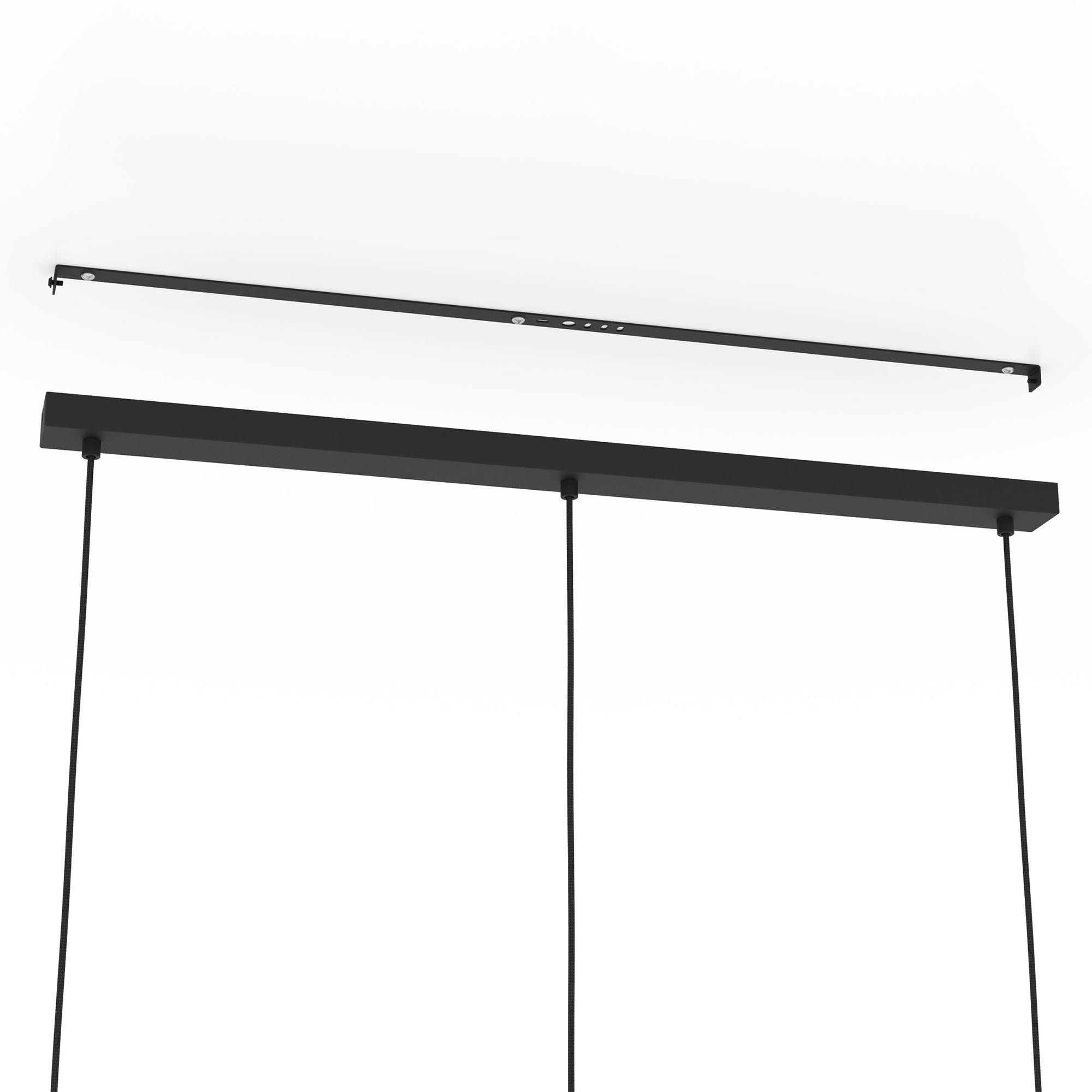 Suspension en métal noir ROMAZZINA E27 3X40W