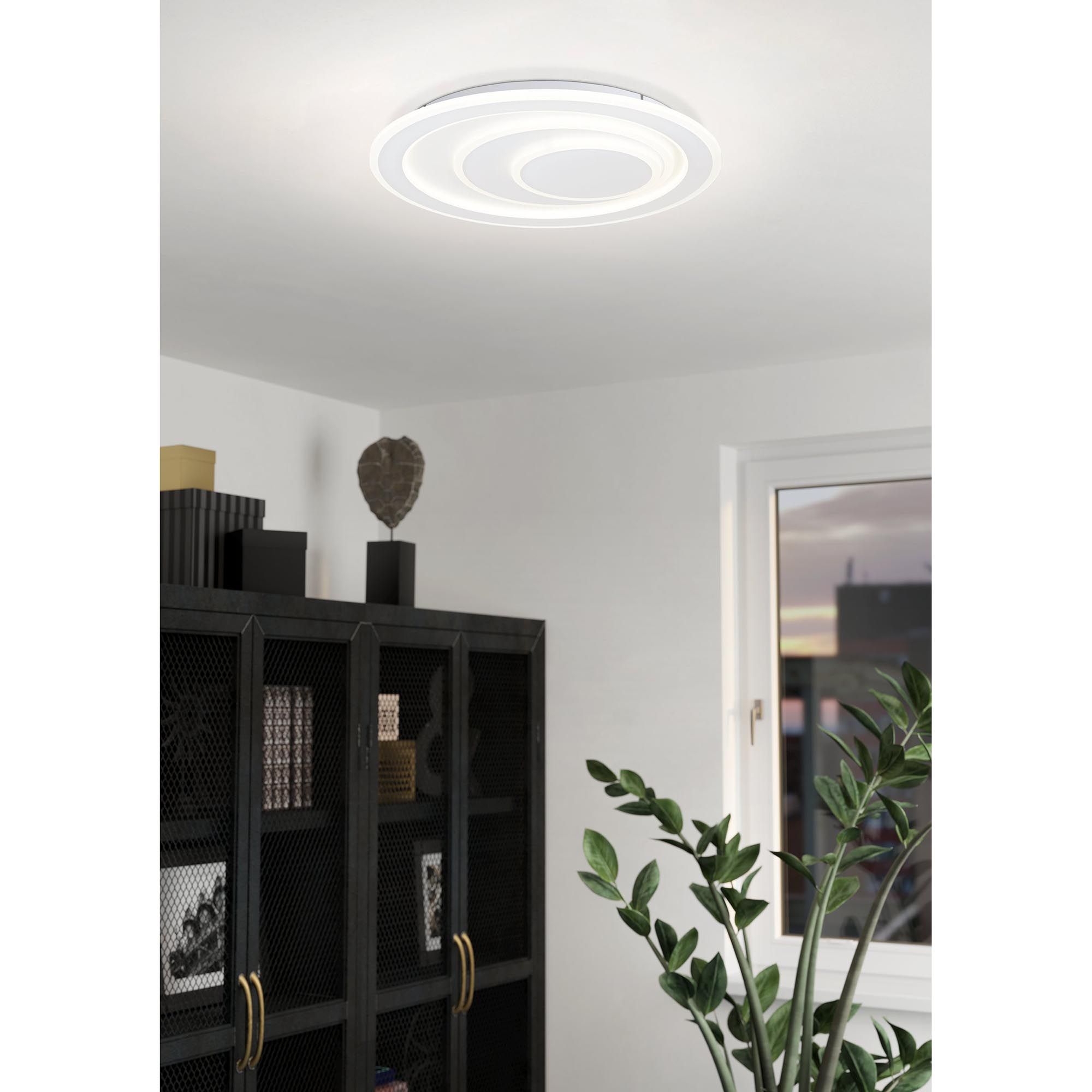 Plafonnier en plastique blanc PALAGIANO 1 Lled intégrée 21W