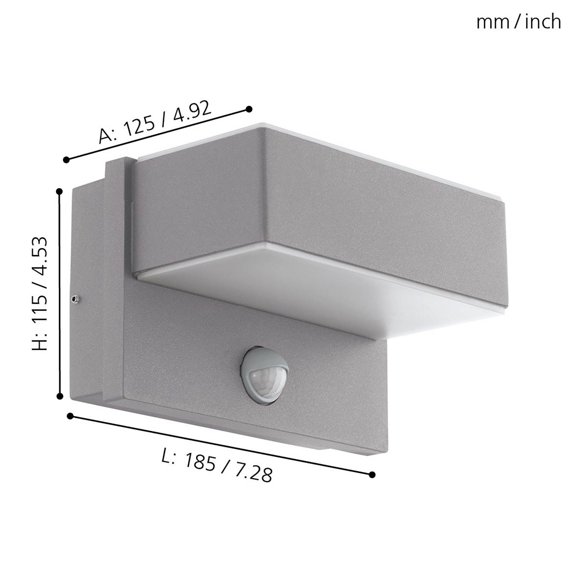 Applique extérieure en métal gris AZZINANO led intégrée 5,6W