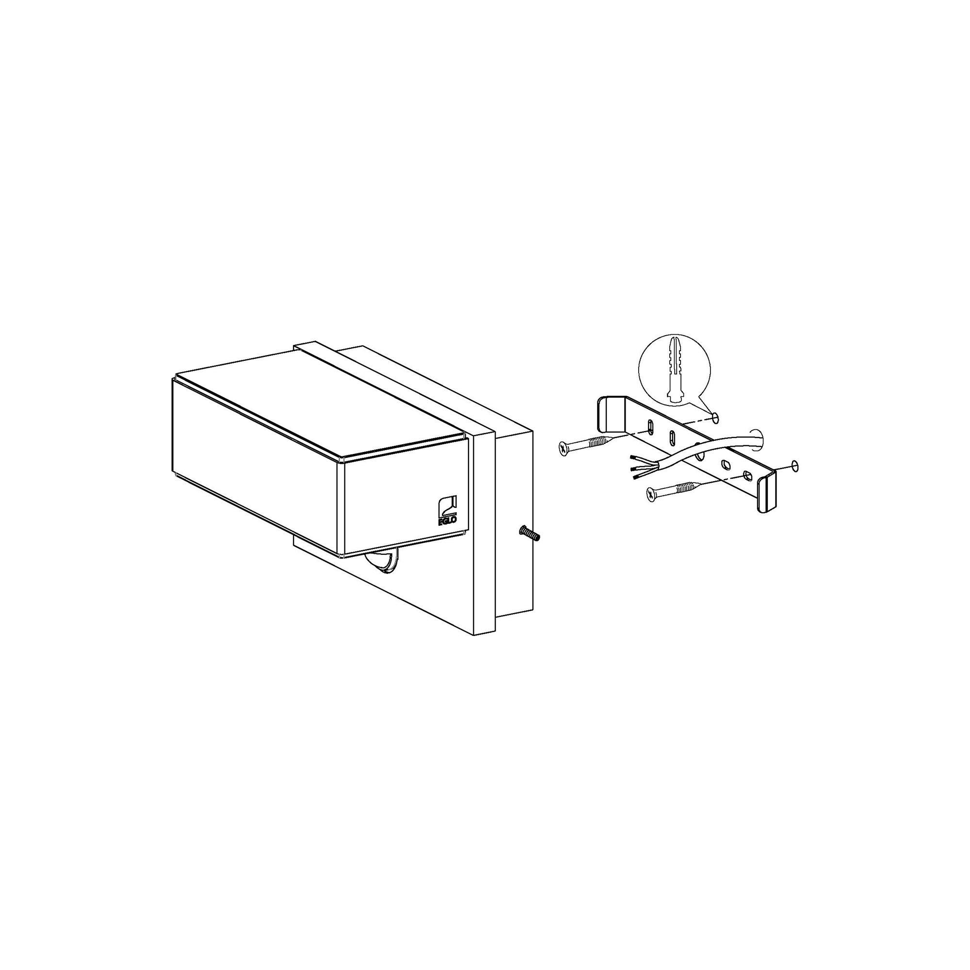 Applique extérieure en métal gris AZZINANO led intégrée 5,6W