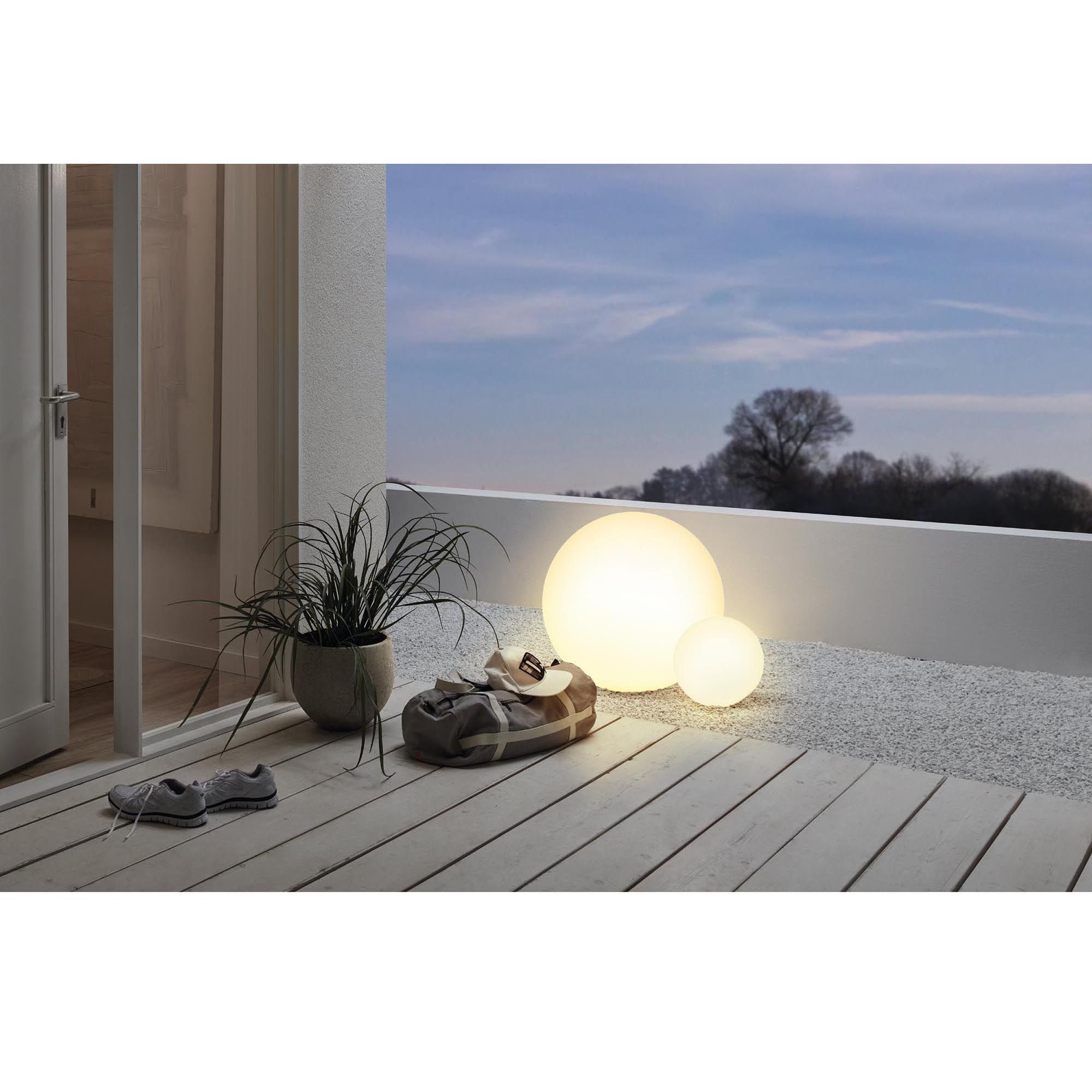 Boule lumineuse extérieure en plastique opale MONTEROLO D30 cm E27 40W