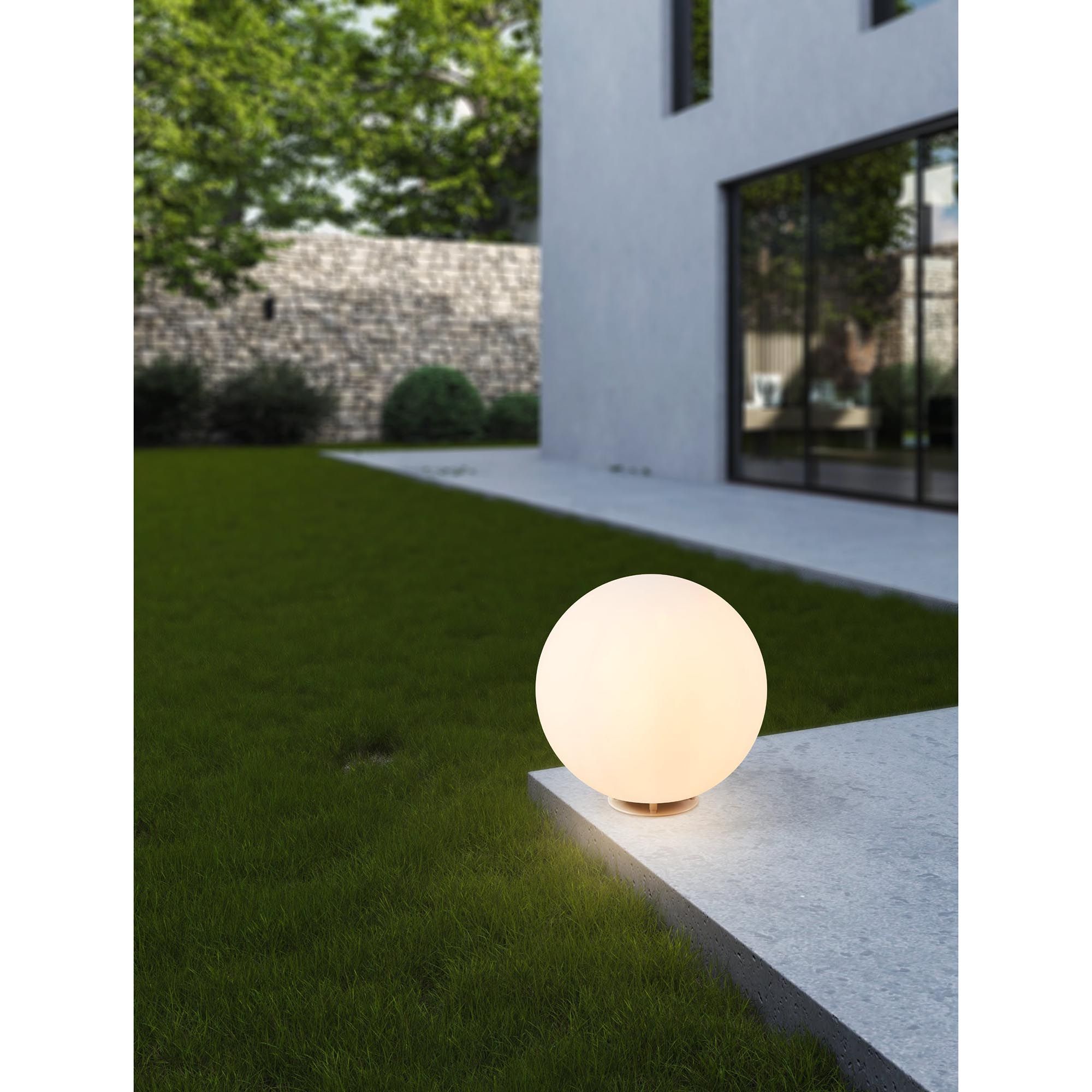 Boule lumineuse extérieure en plastique opale MONTEROLO D30 cm E27 40W