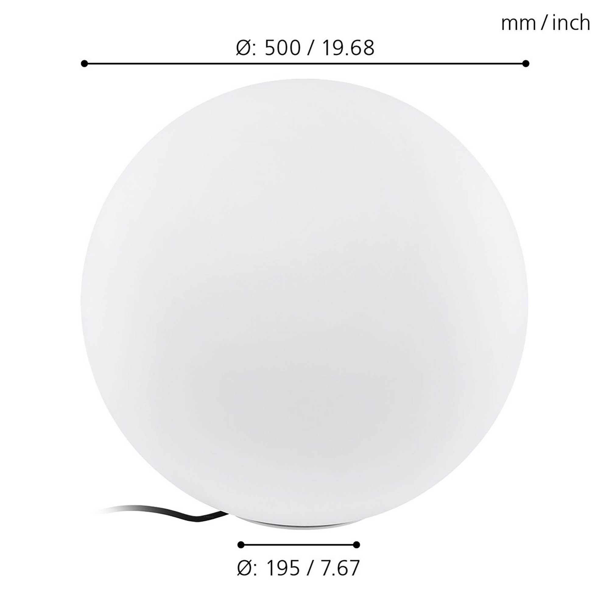 Boule lumineuse extérieure en plastique opale MONTEROLO D50 cm E27 40W