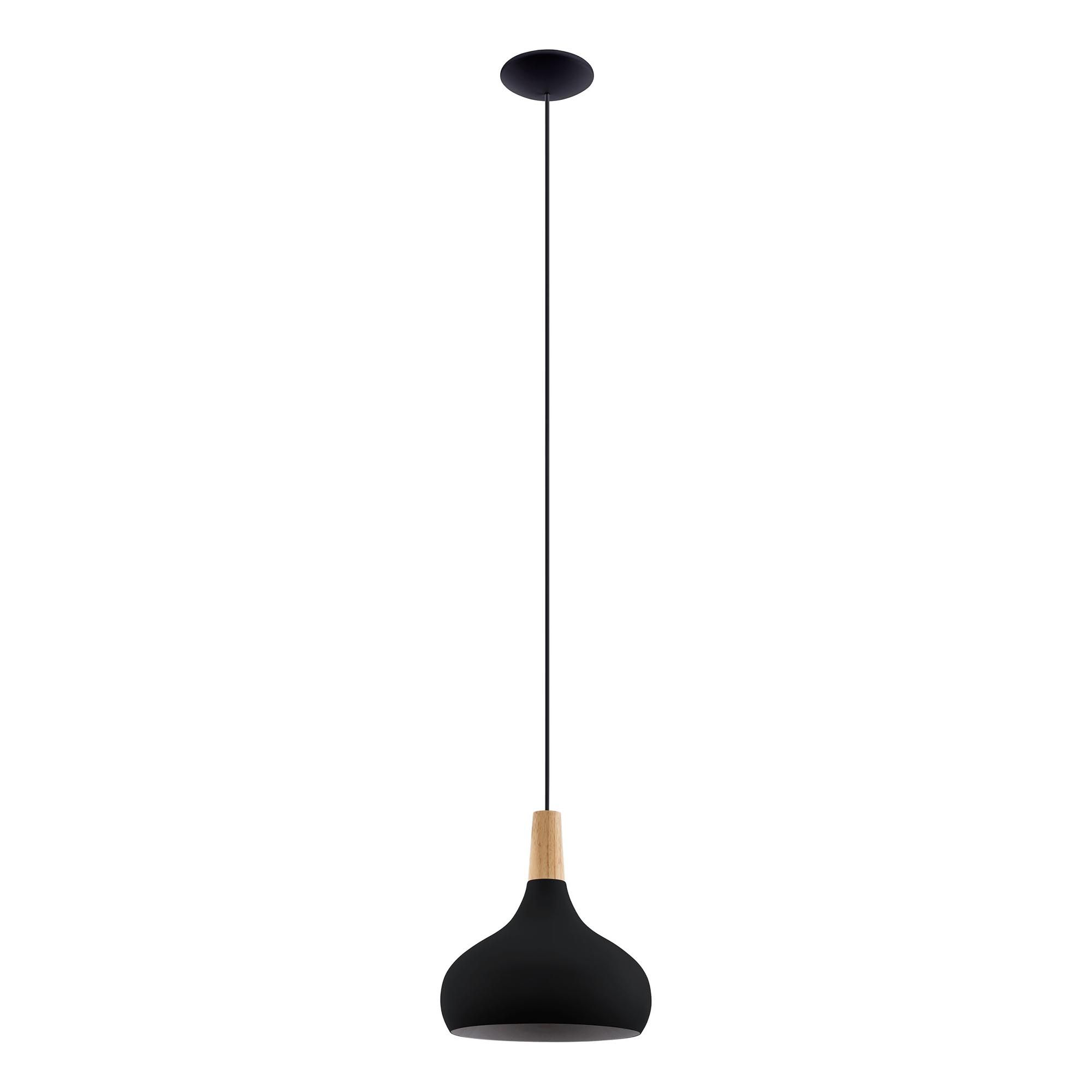 Suspension en métal noir SABINAR H1100 cm E27 40W