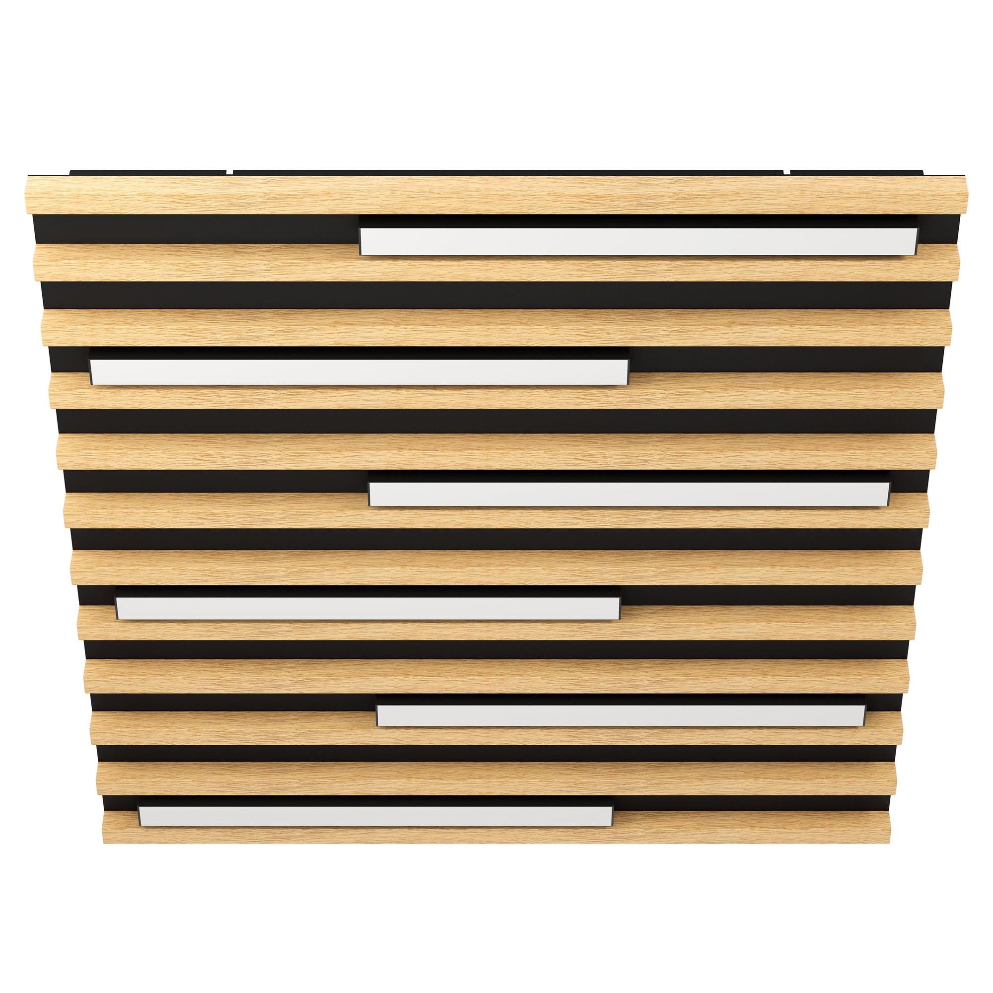 Plafonnier LED MARREIRA dimmable en Bois 57X57cm