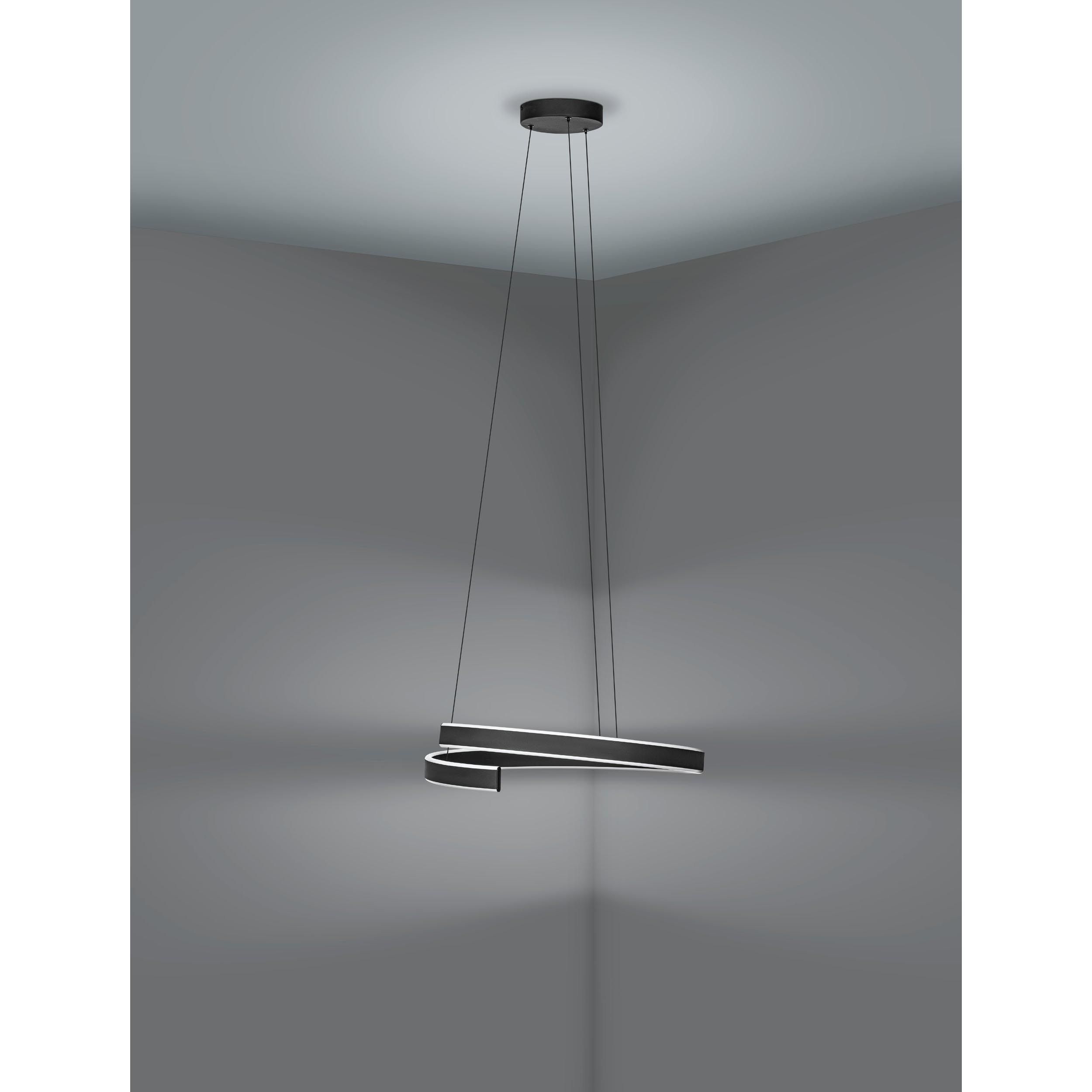 Suspension en plastique noir ANDABAIA-Z led intégrée 42,5W