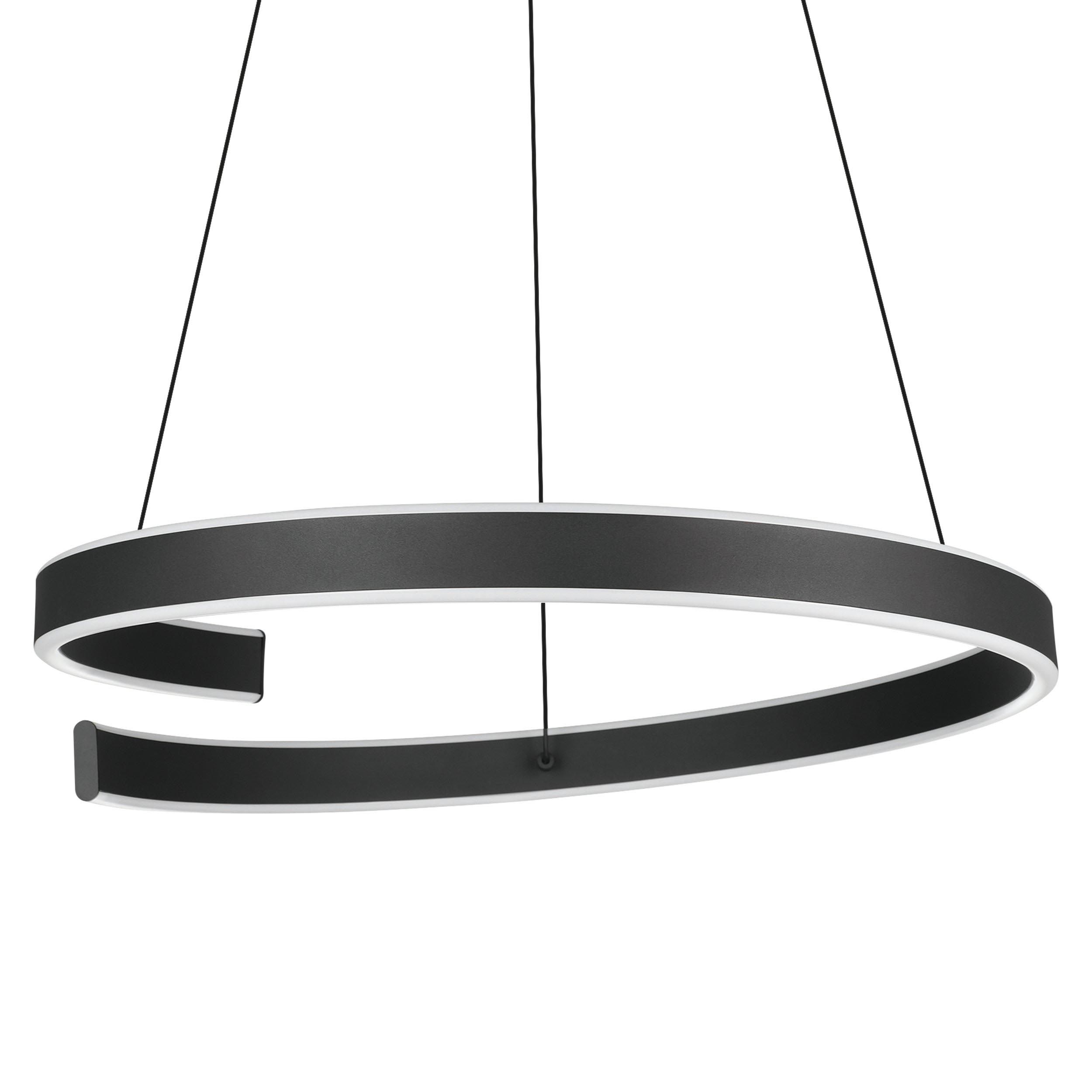 Suspension en plastique noir ANDABAIA-Z led intégrée 42,5W