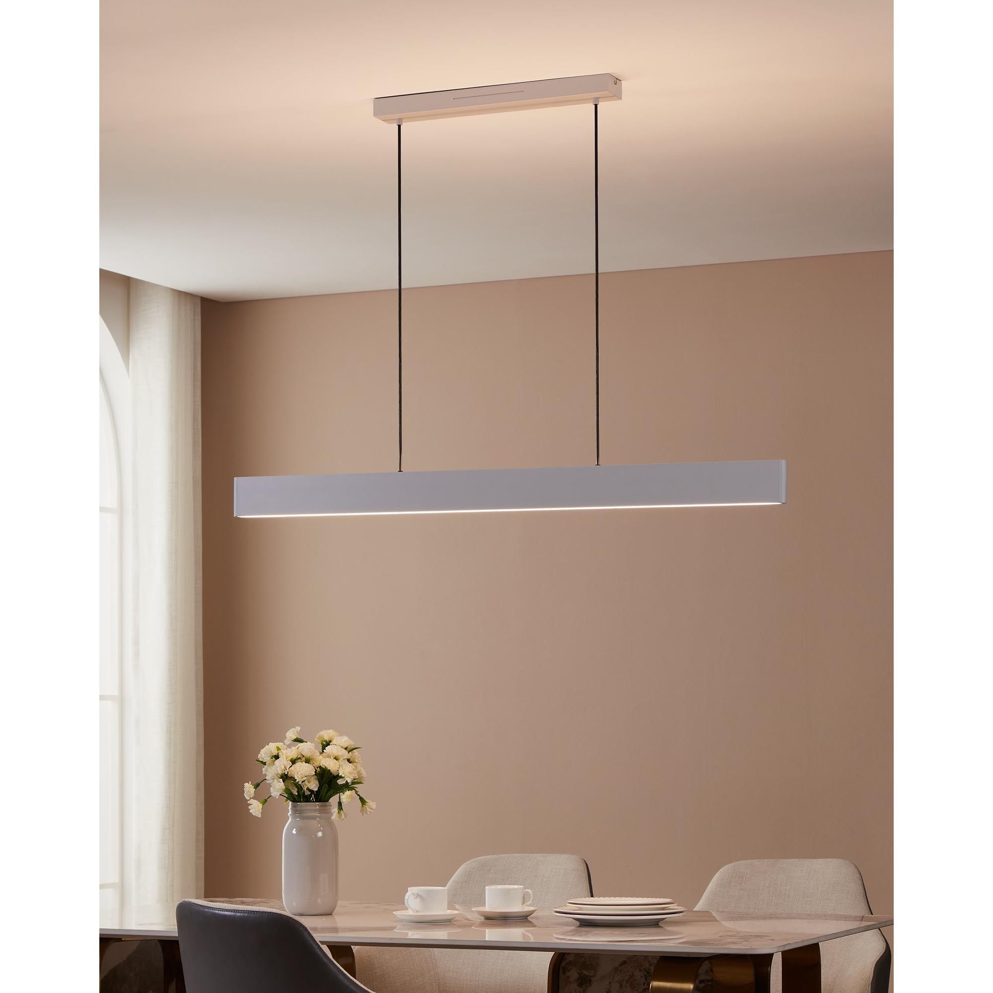 Suspension en métal gris ANDREA Z led intégrée 2X19W