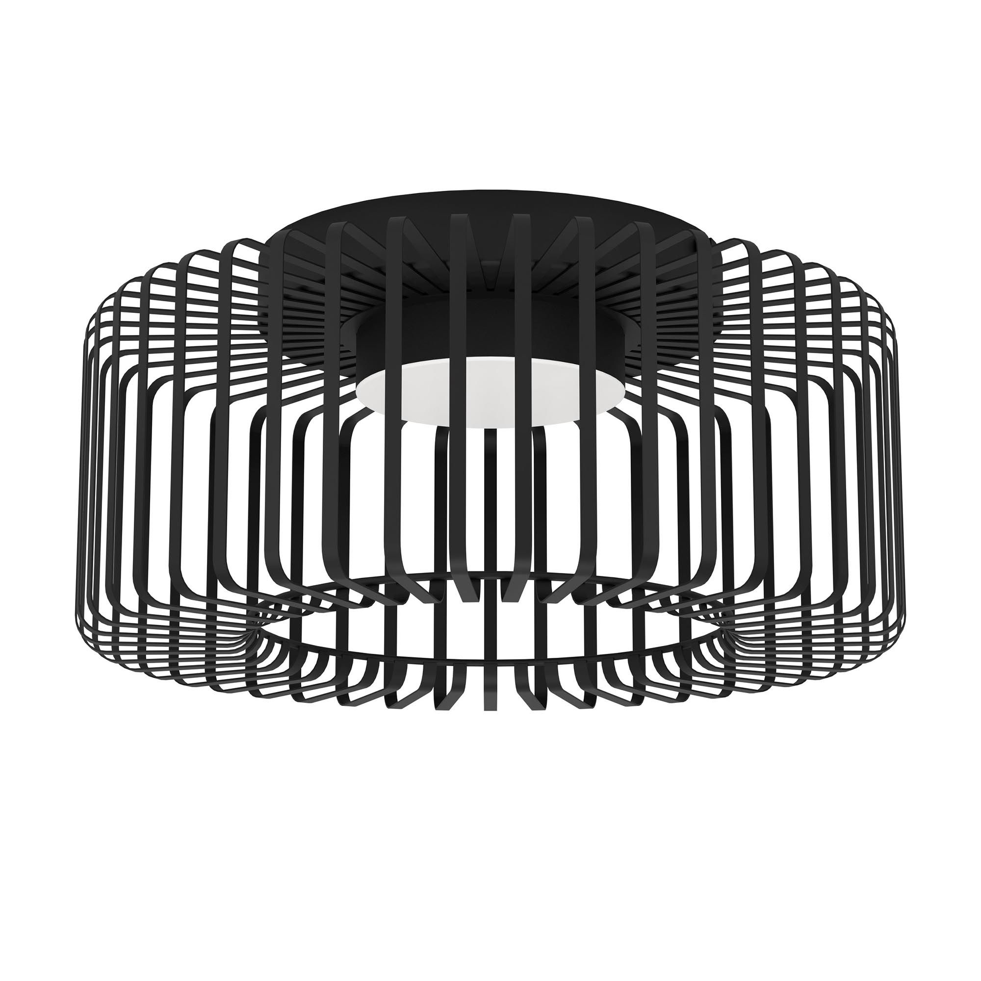 Plafonnier en métal noir GINESTRONE Z led intégrée 22W