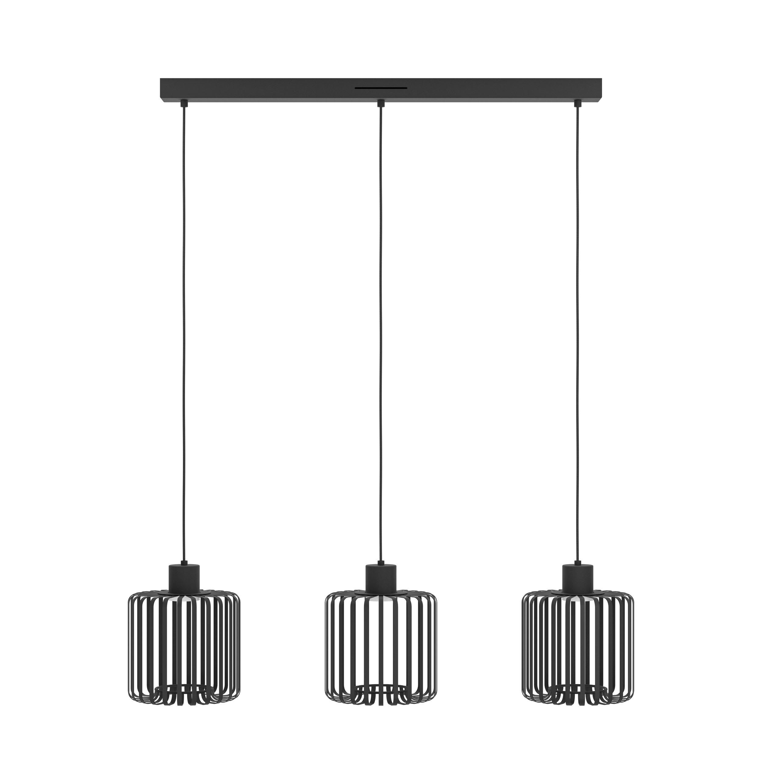 Suspension en métal noir GINESTRONE Z led intégrée 3X3,7W