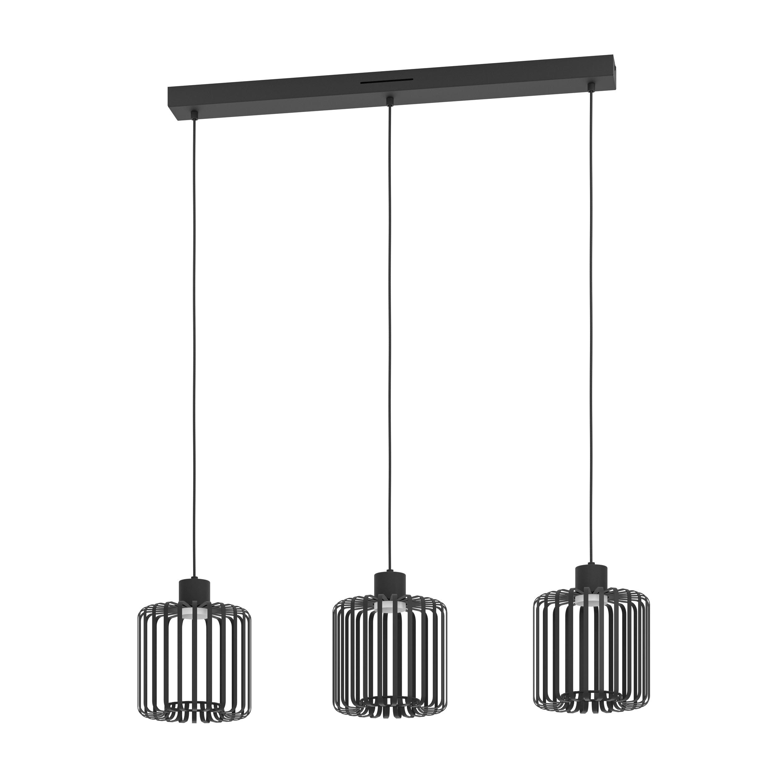 Suspension en métal noir GINESTRONE Z led intégrée 3X3,7W