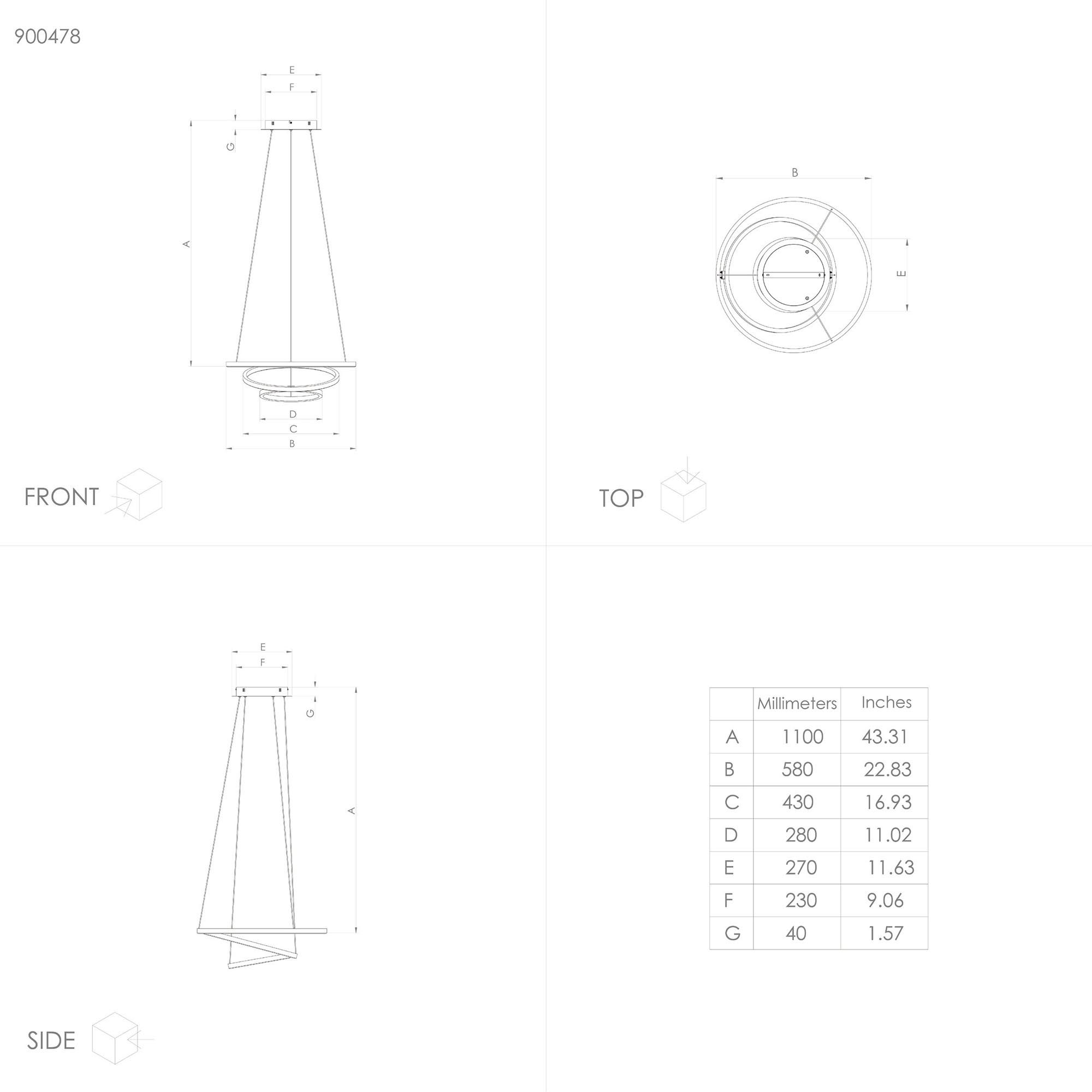 Suspension blanc LOBINERO Z led intégrée 43,2W