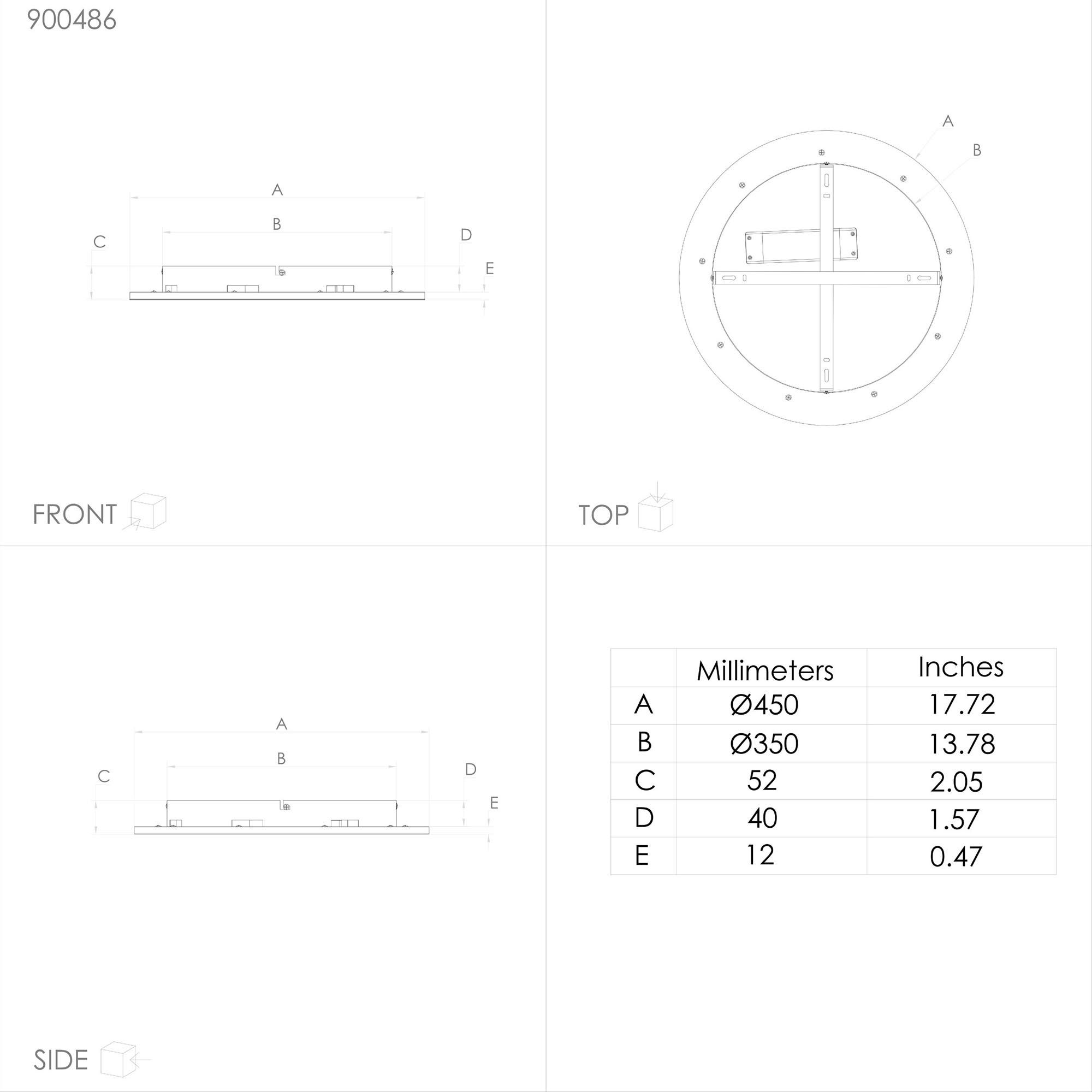 Plafonnier LED PADROGIANO Z dimmable D45cm