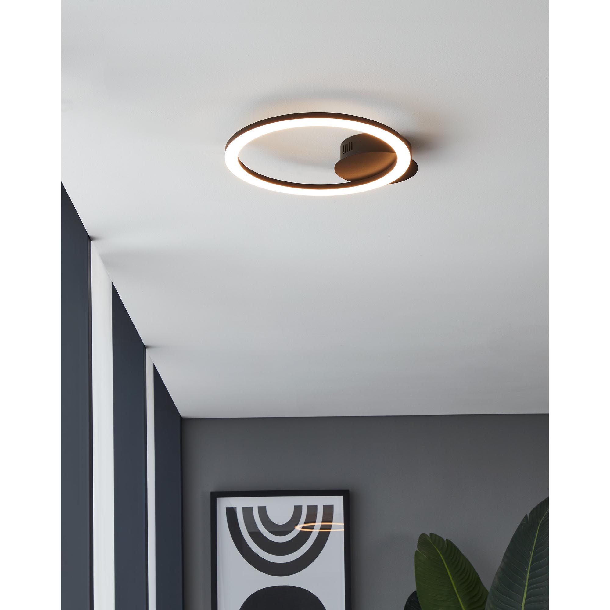 Plafonnier noir PARRAPOS-Z led intégrée 12W