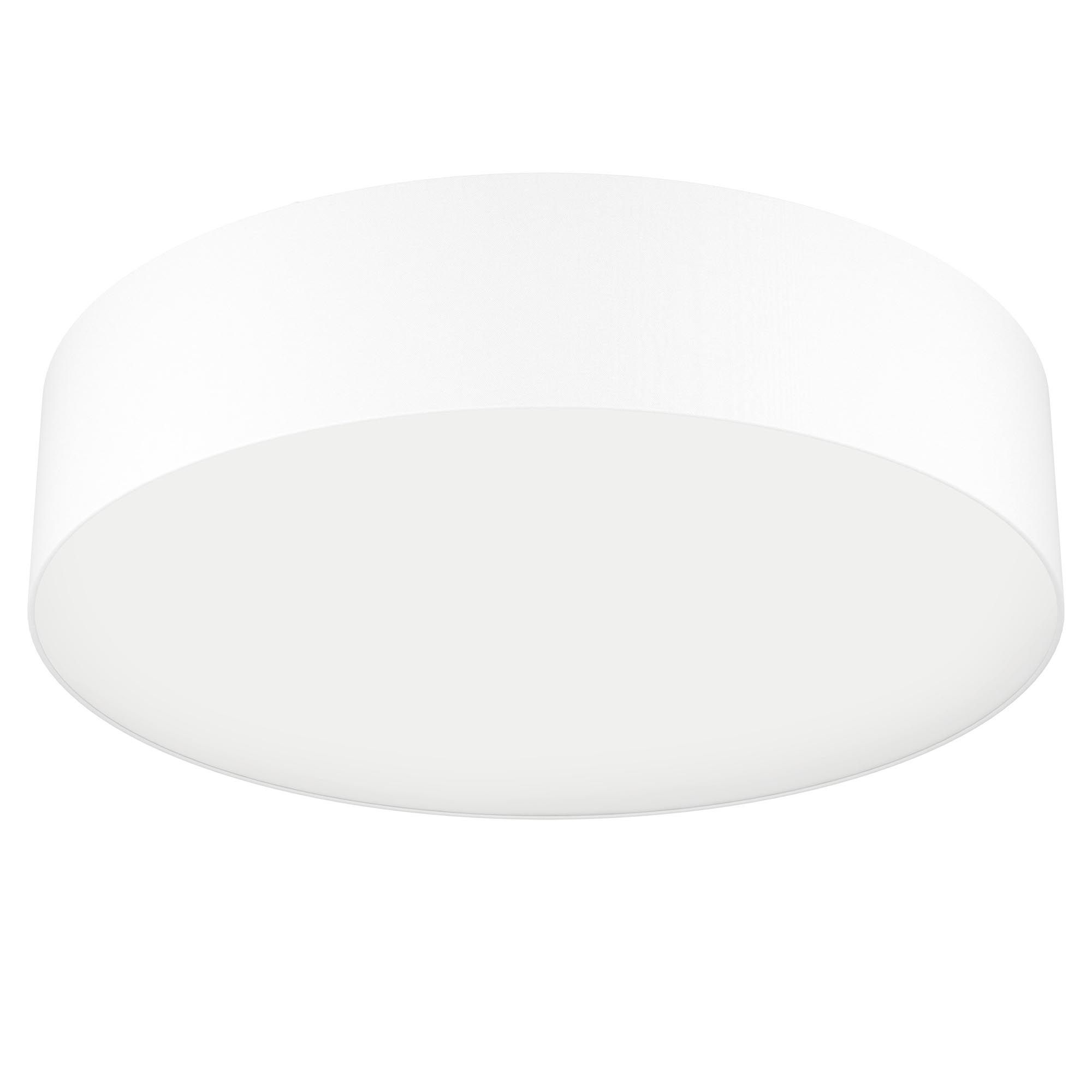 Plafonnier en tissu blanc ROMAO Z led intégrée 35W