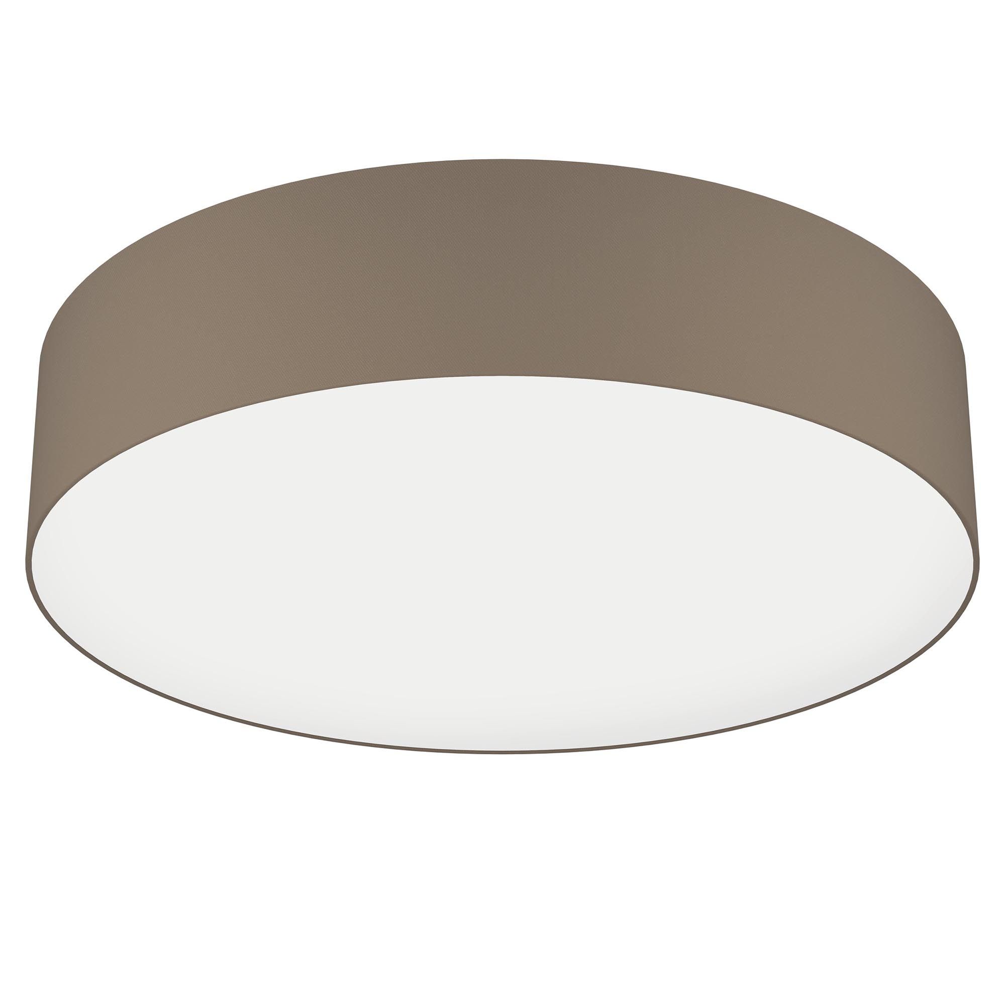 Plafonnier en tissu taupe ROMAO-Z led intégrée 35W