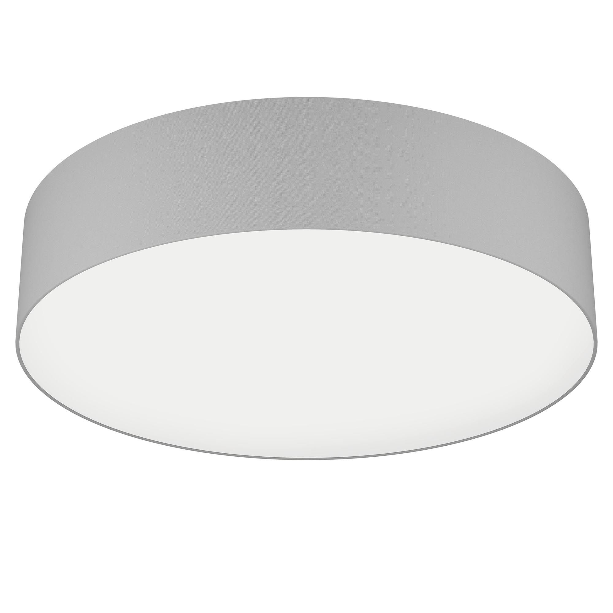 Plafonnier LED ROMAO Z dimmable en tissu Gris D57cm