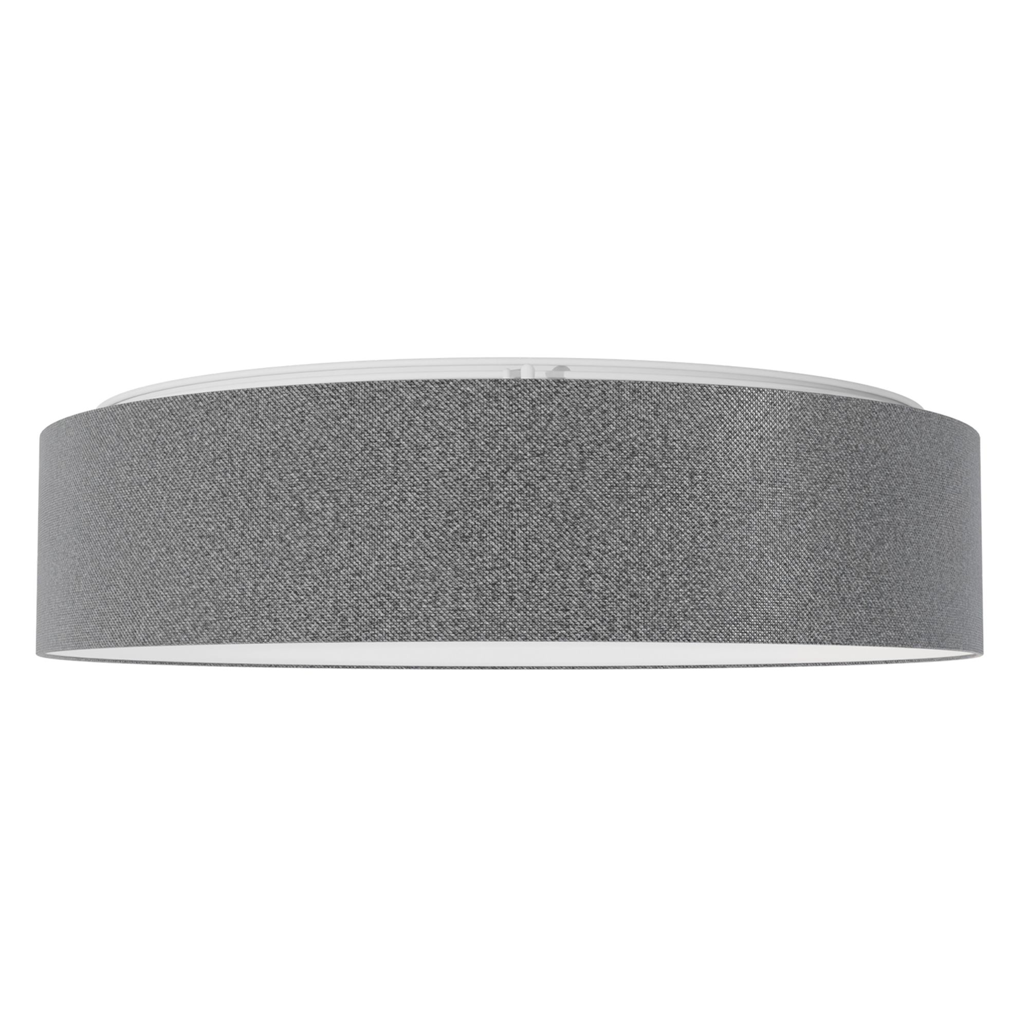 Plafonnier en tissu gris ROMAO-Z led intégrée 35W