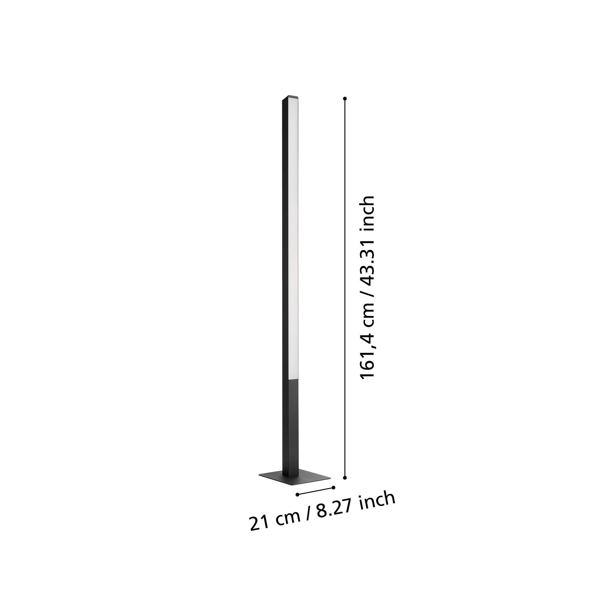 Lampadaire en métal noir SIMOLARIS-Z led intégrée 35W