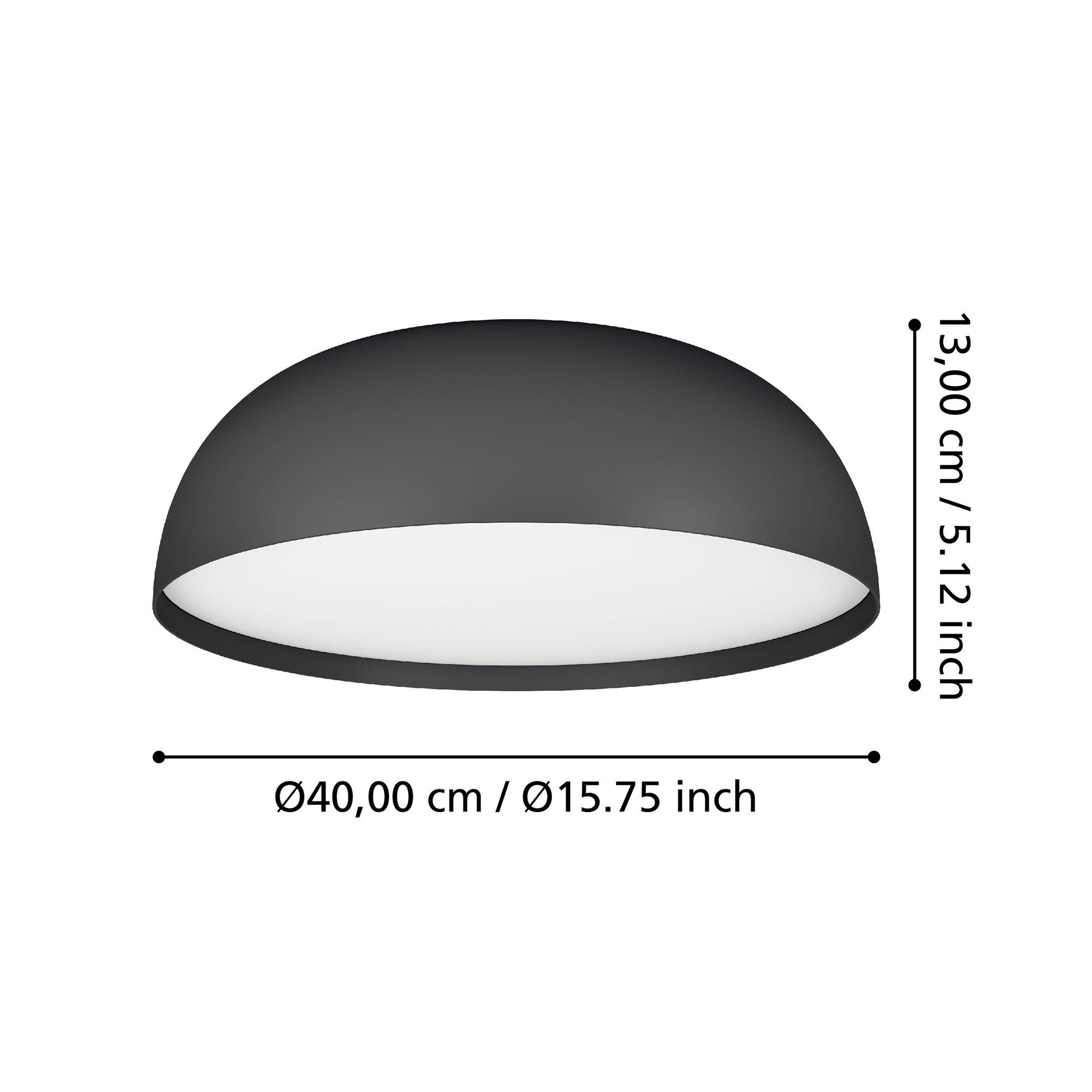 Plafonnier en métal noir TOLLOS Z led intégrée 3X7,5W