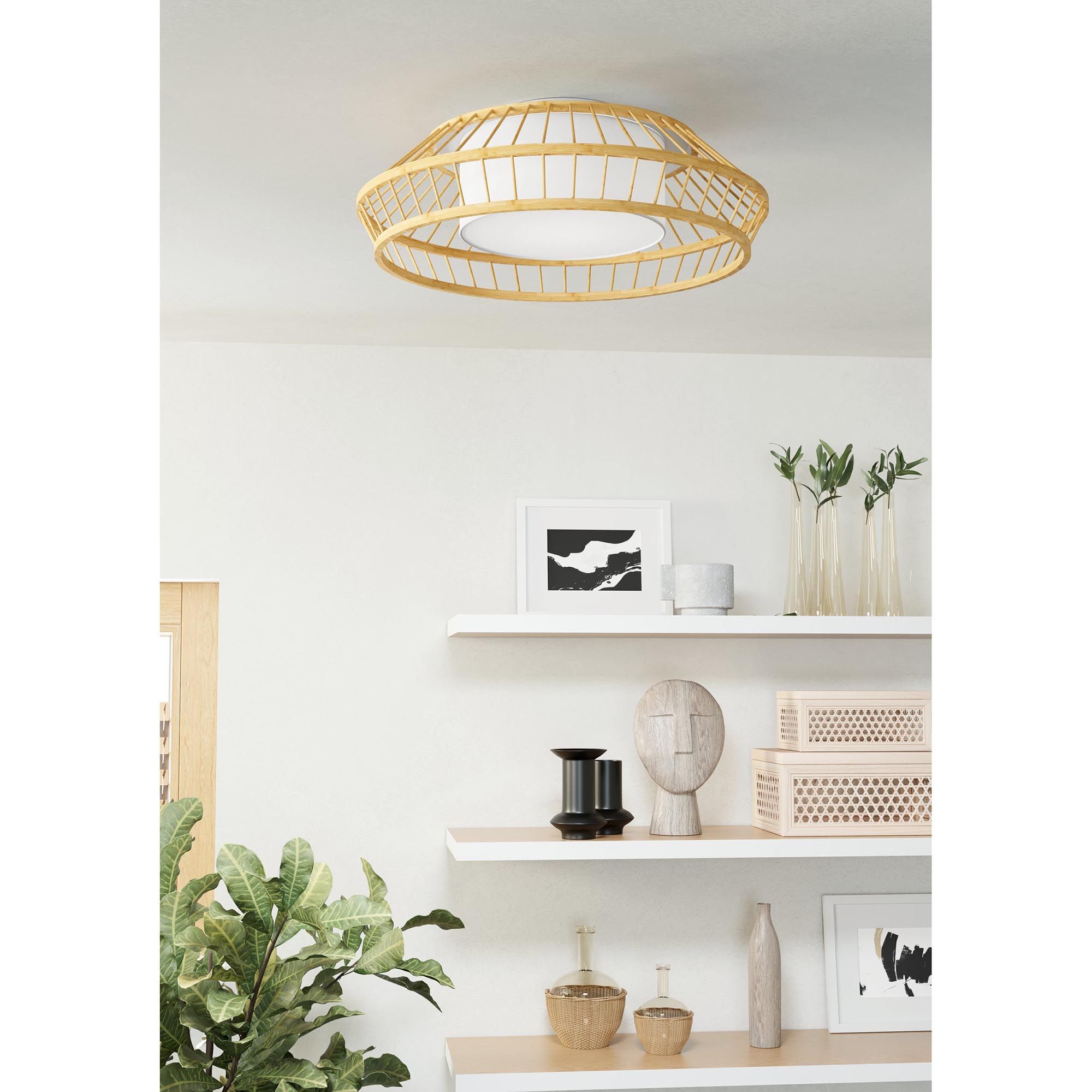 Plafonnier LED YUZU Z dimmable en Bois D46cm