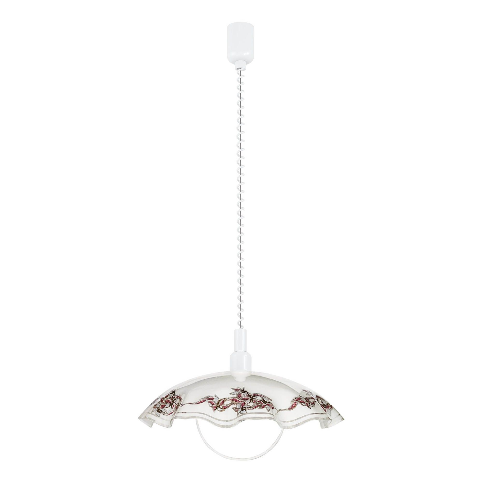 Suspension plastique blanc VETRO d42 cm E27 1X60W