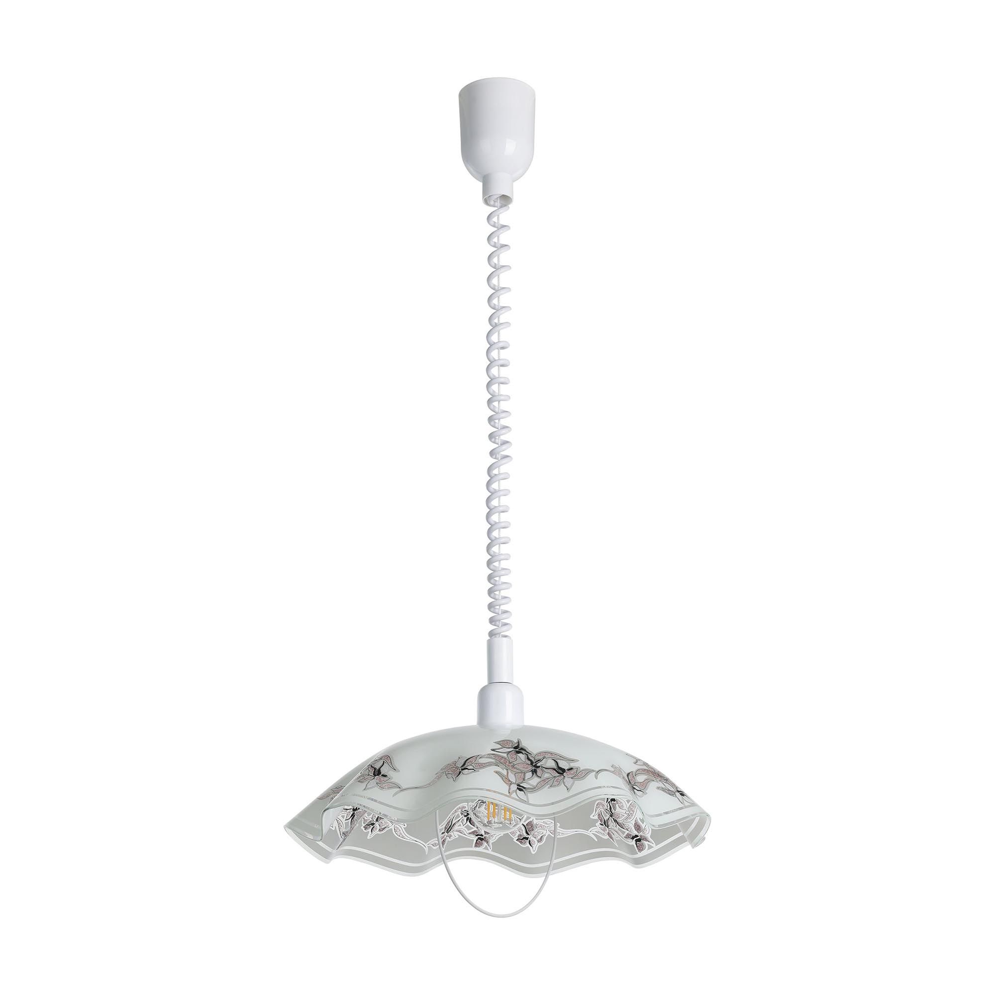 Suspension plastique blanc VETRO d42 cm E27 1X60W