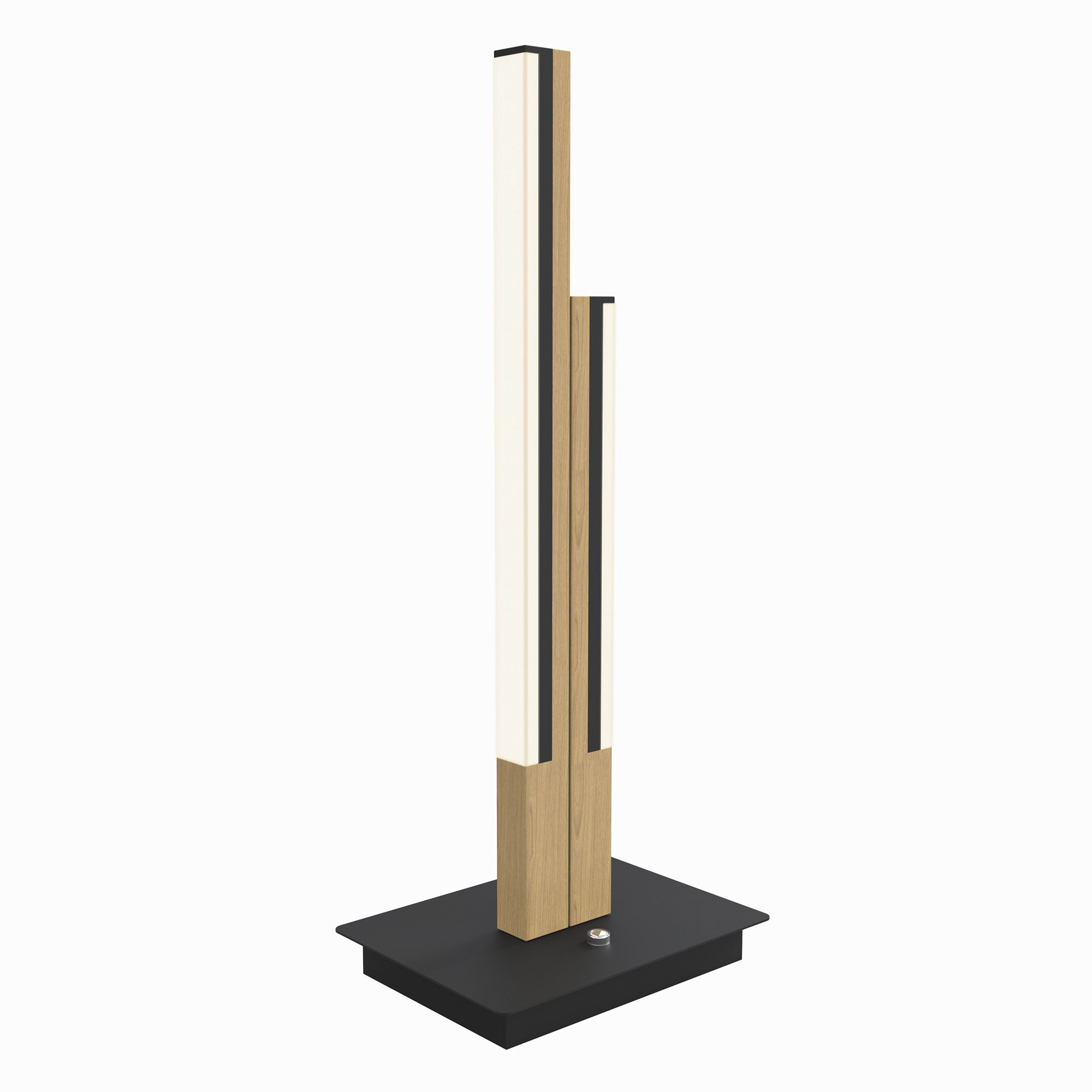 Lampe à poser LED dimmable PALERMO noir/bois H35cm