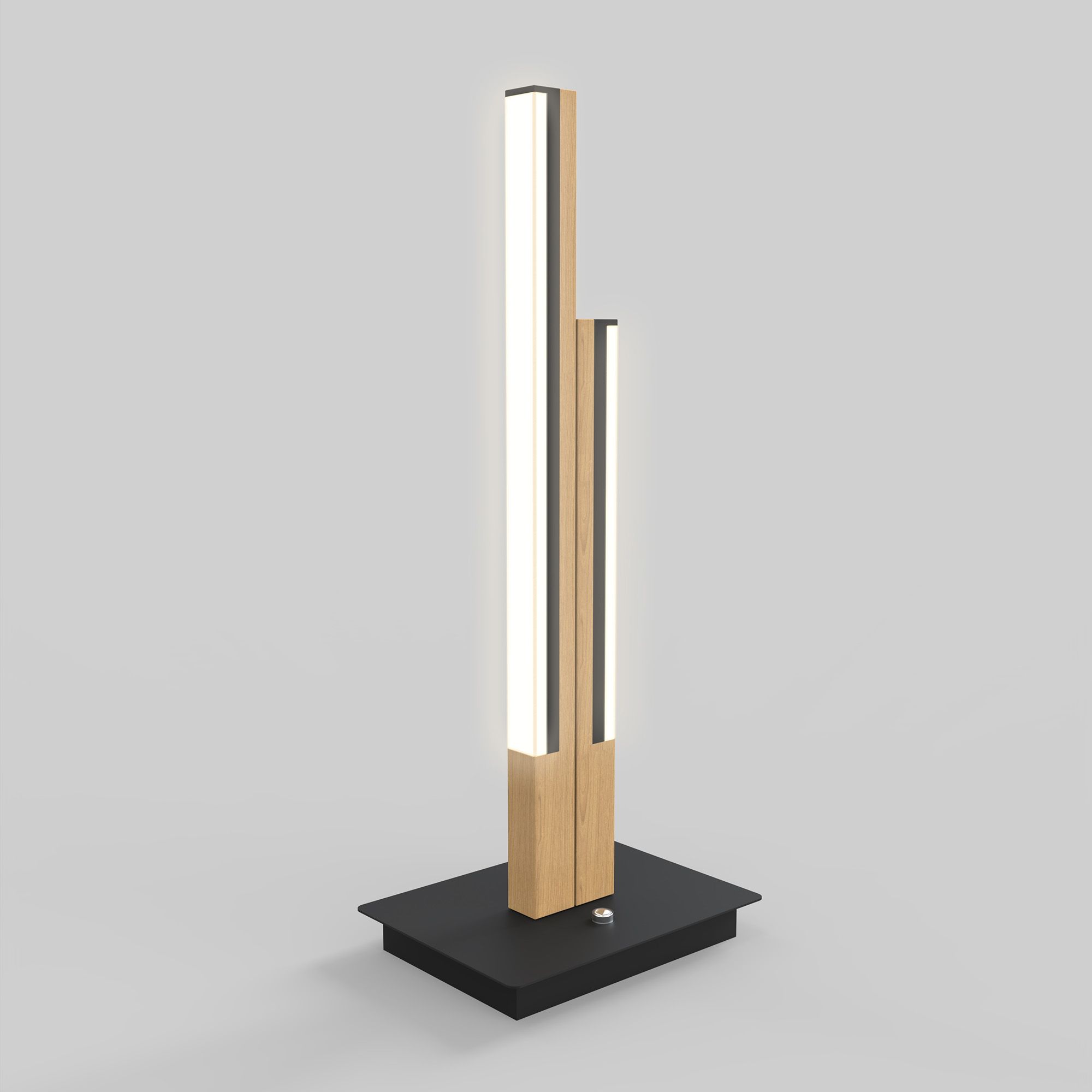 Lampe à poser LED dimmable PALERMO noir/bois H35cm