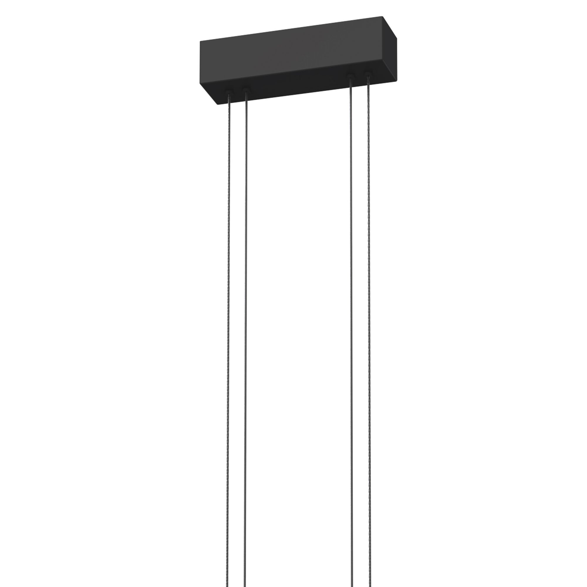 Suspension LED dimmable BOLOGNA noir/bois L90cm