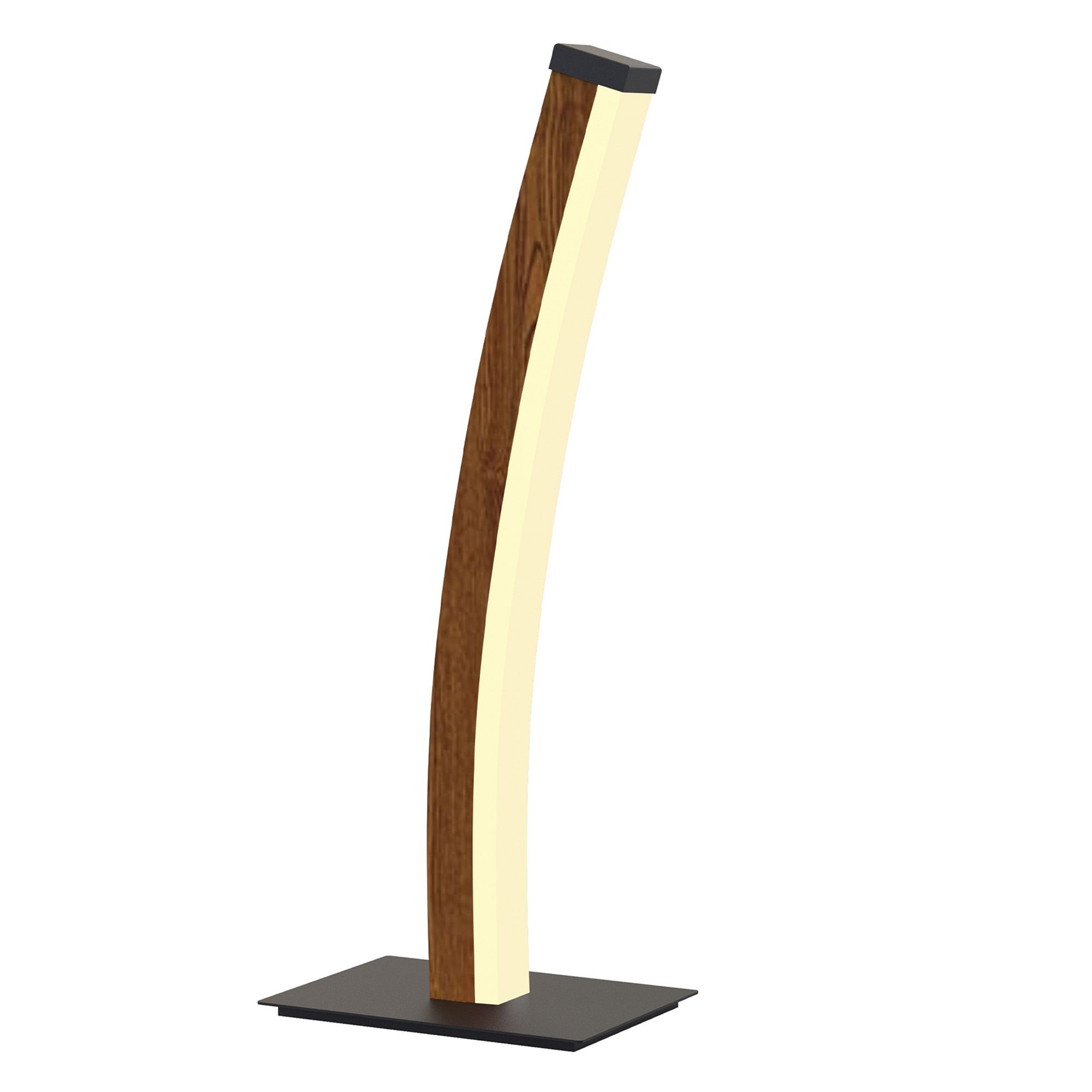 Lampe LED dimmable BOLOGNA en métal noir et bois HT38cm